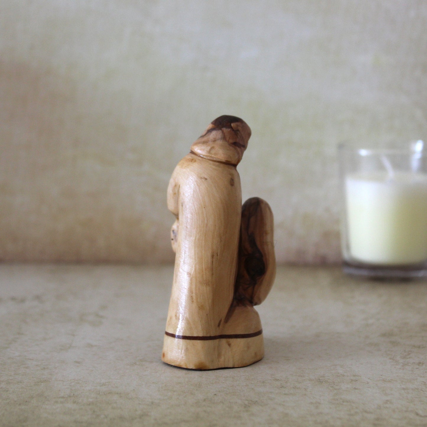 Olive Wood Statue of the Holy Family, Joseph, Virgin Mary & Jesus, Ideal for Housewarmings, New Homes, Home Decor, and a Religious Gift