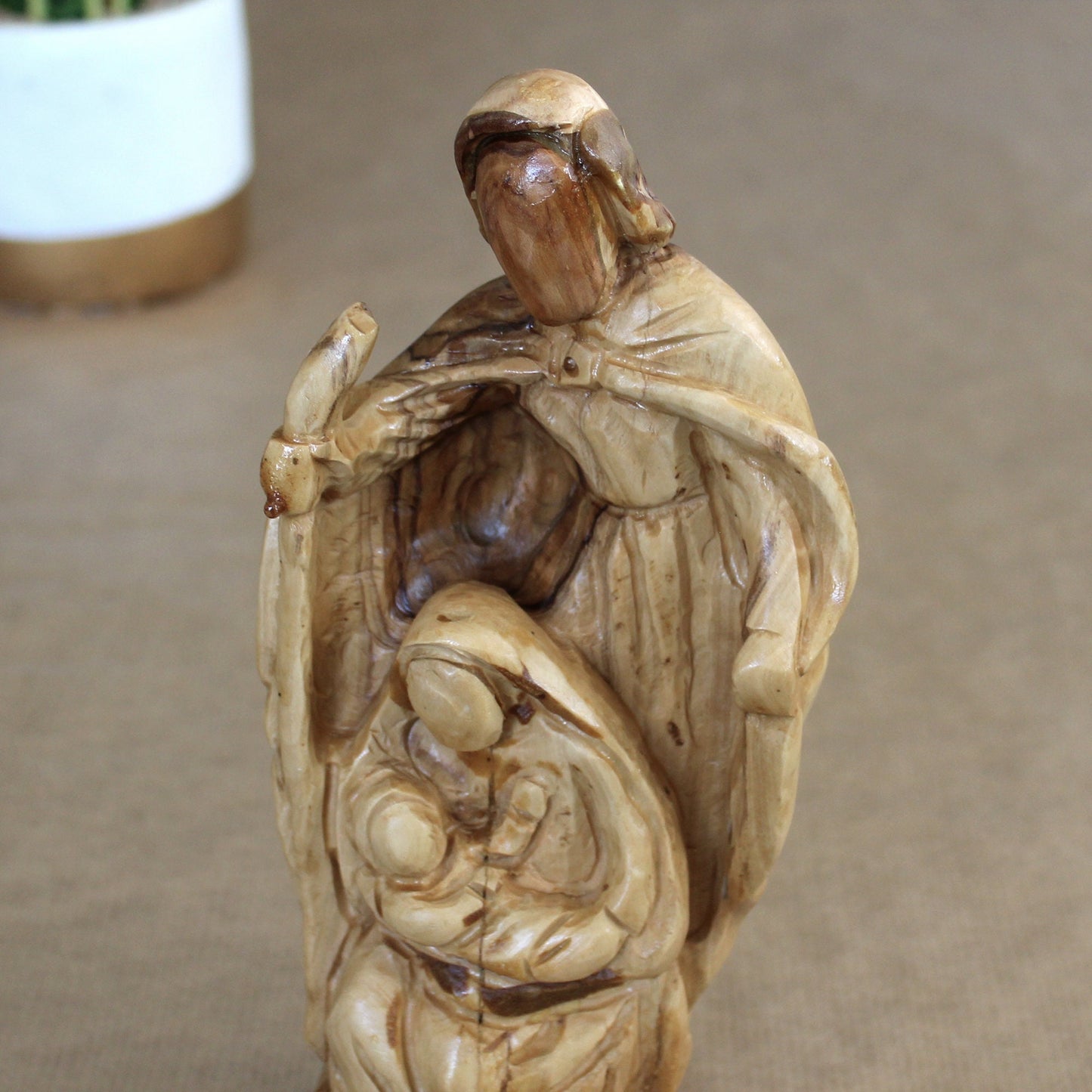 A Wooden Carving of the Holy Family: Joseph, Virgin Mary & Jesus, Perfect Religious Gift, Housewarming Gift, New Home Gift, Home Decoration