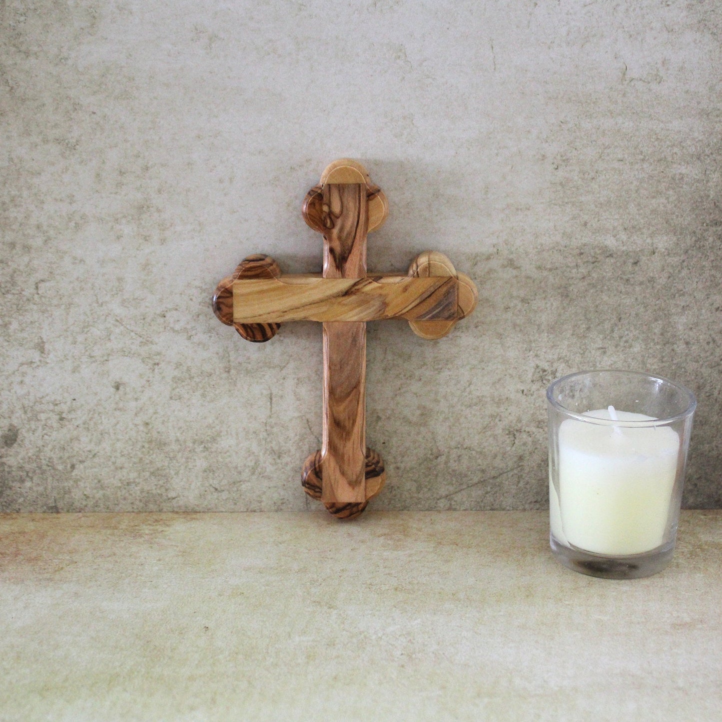 7" Handmade Olive Wood Cross, Perfect Religious Gift, Housewarming Gift, New Home Gift, And Home Decor