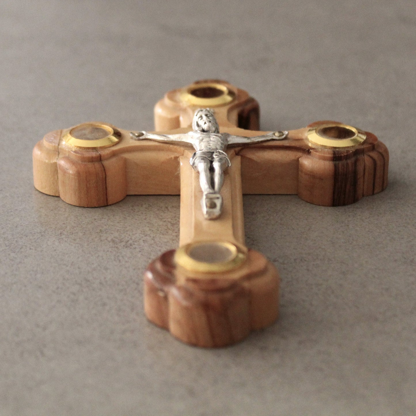 Divine Craftsmanship: Handmade Wooden Wall Cross with Byzantine Flair | Religious Cross Wall Decor from the Holy Land