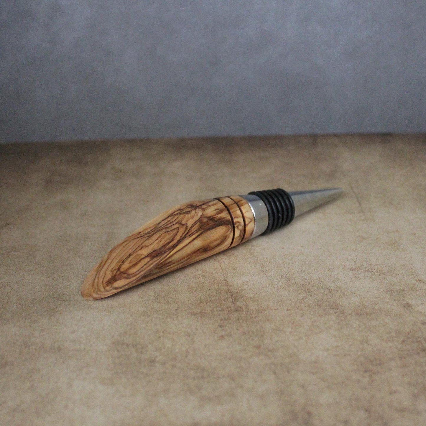 Two Olive Wood Bottle Stoppers Made in Jerusalem the Holy Land, a Unique Bourbon Gifts, Wine Stopper for Birthday Gift, Valentines Gift