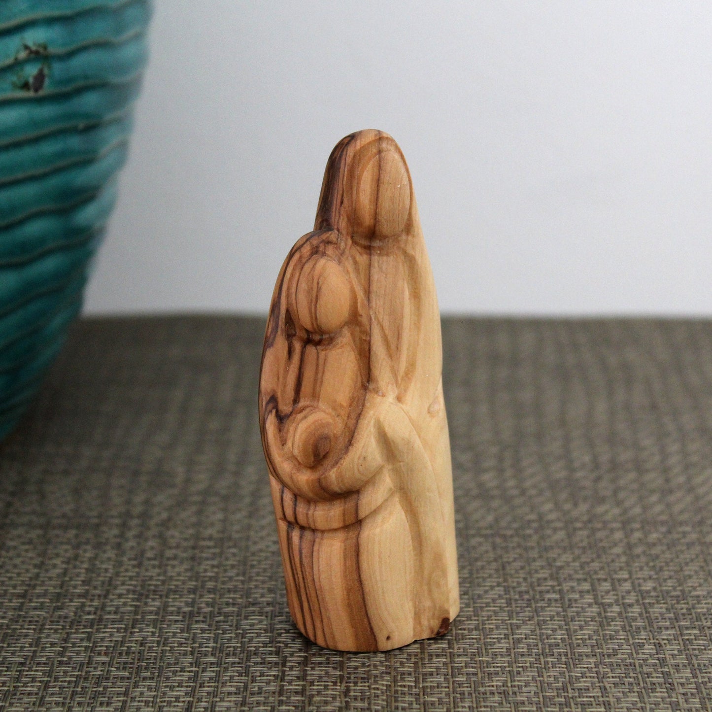Olive Wood Sculpture of the Holy Family, Ana, Virgin Mary & Jesus, Perfect Religious Gift, Housewarming Gift, New Home Gift for Home Decor