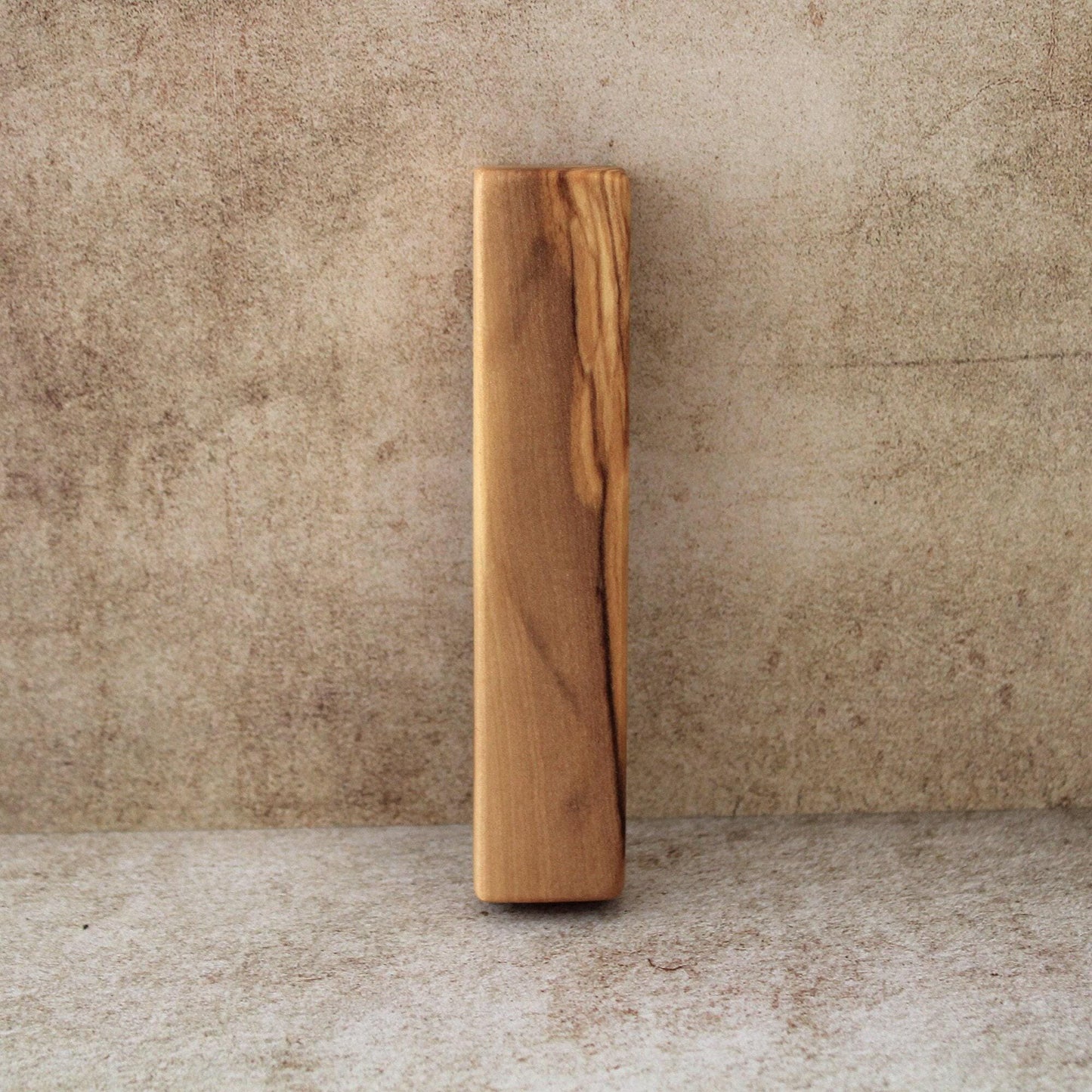 10cm, Small Olive Wood Mezuzah Case from Israel, Gift for Jewish Housewarming.