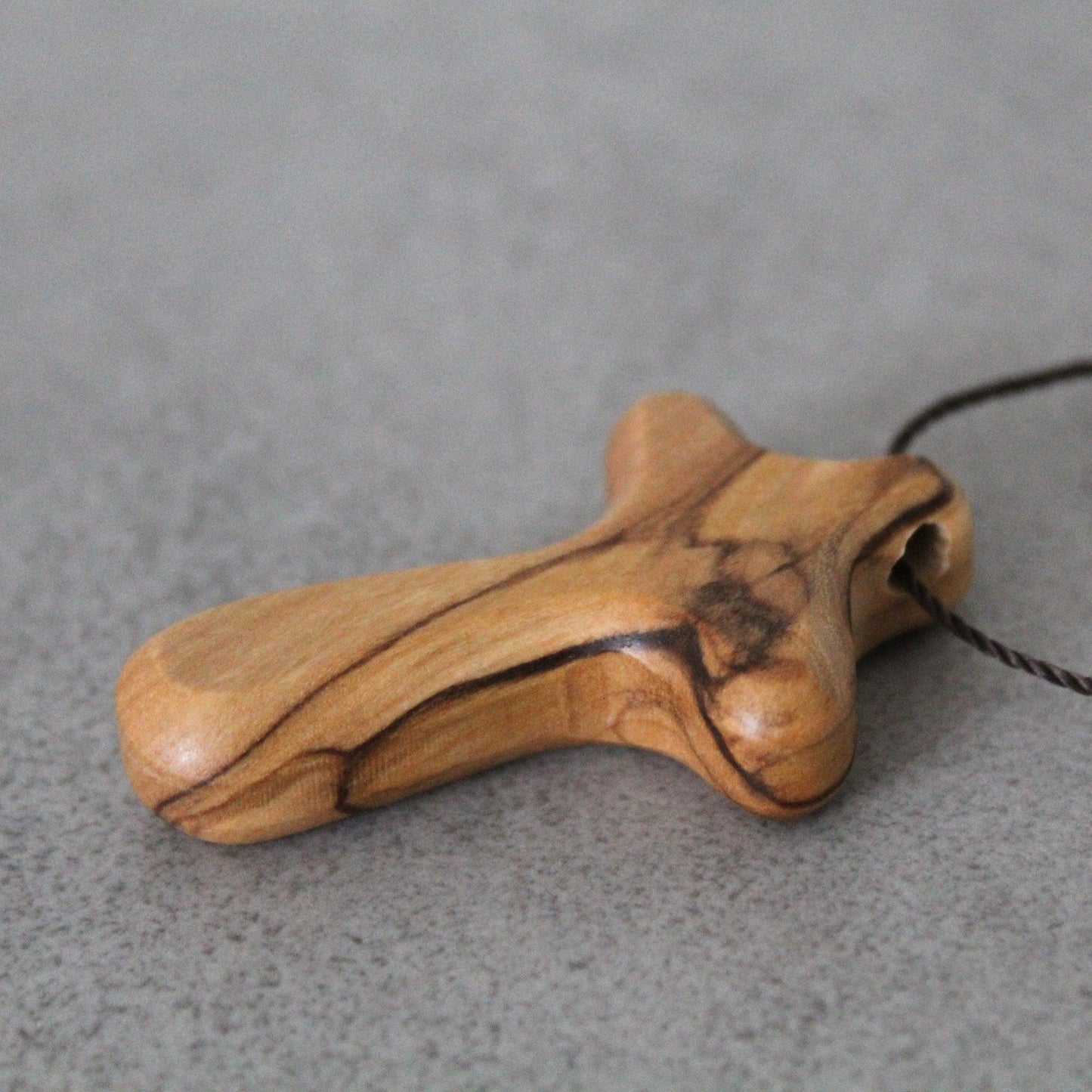 Get Two of 3" Comfort Cross With String, Olive Wood Cross Hand Crafted in Jerusalem, Religious Gift, Christian Gift for Any Occasion