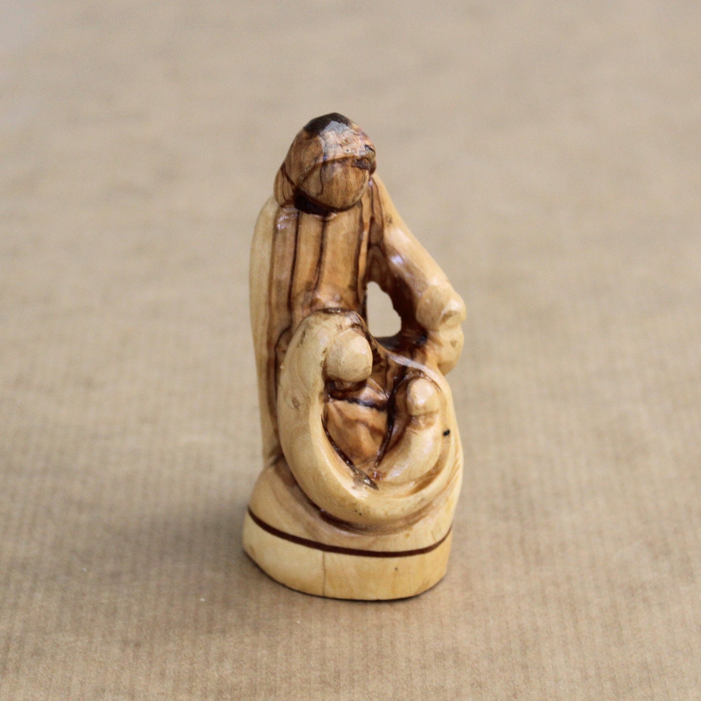 Olive Wood Statue of the Holy Family, Joseph, Virgin Mary & Jesus, Ideal for Housewarmings, New Homes, Home Decor, and a Religious Gift