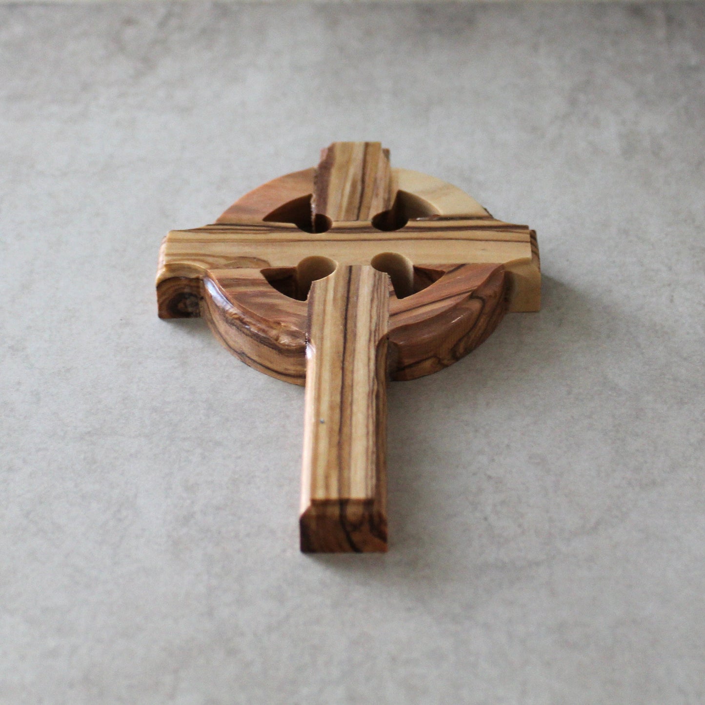Get Two 4.5” Olive Wood Celtic Crosses, an Irish Symbol of Eternity & Infinite Love Made in Jerusalem, the Holy Land. Irish Cross Wall Décor