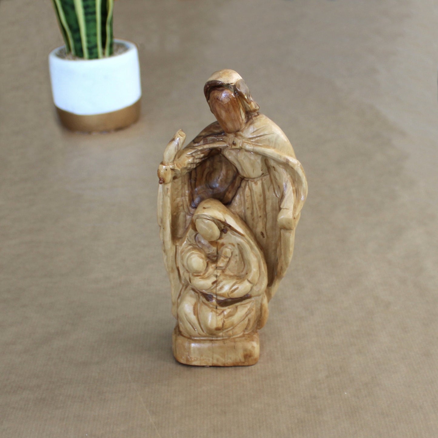 A Wooden Carving of the Holy Family: Joseph, Virgin Mary & Jesus, Perfect Religious Gift, Housewarming Gift, New Home Gift, Home Decoration