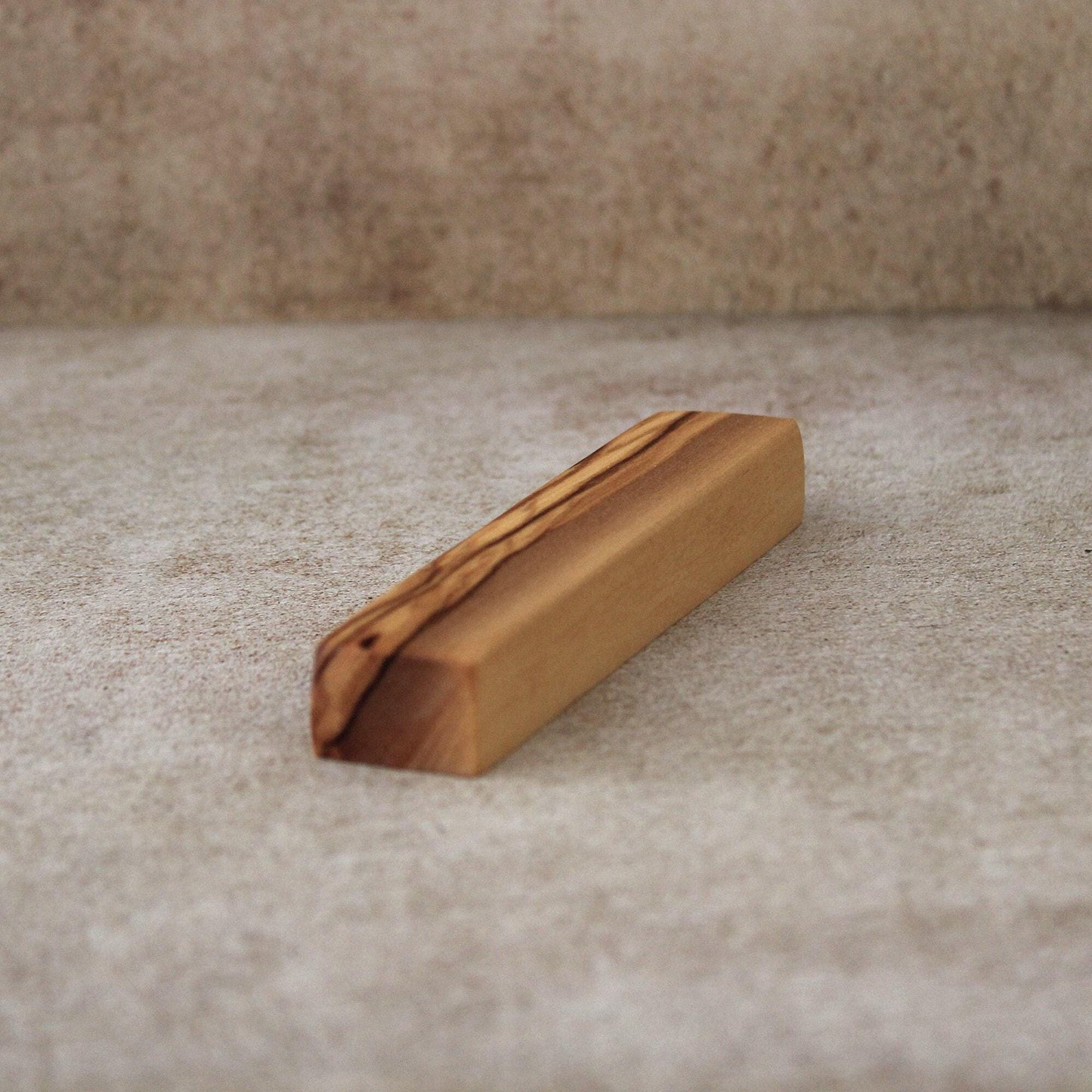 10cm, Small Olive Wood Mezuzah Case from Israel, Gift for Jewish Housewarming.