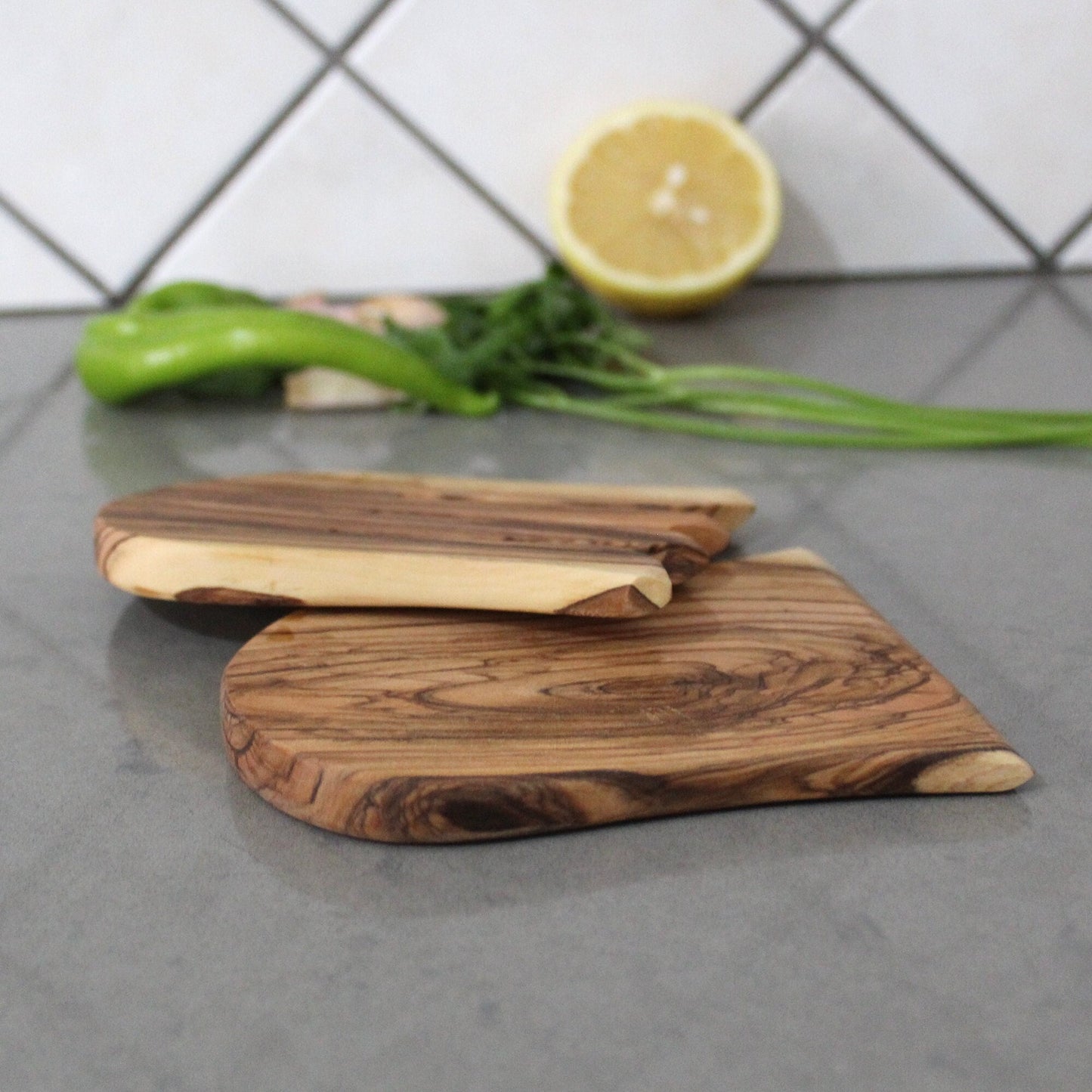 Rustic Handmade Kitchen Cooking Utensils, Salad Mixing Serving Olive Wood Utensils for Christmas Gifts or Mother’s Day Gift, Wooden Utensils
