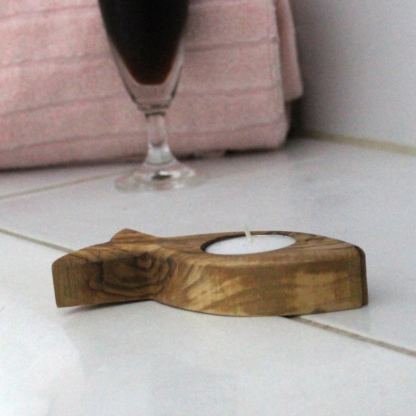 Set of Two Candle Holders, Handcrafted from Olive Wood | Exquisite Holiday Decor | Perfect Gifts from Jerusalem