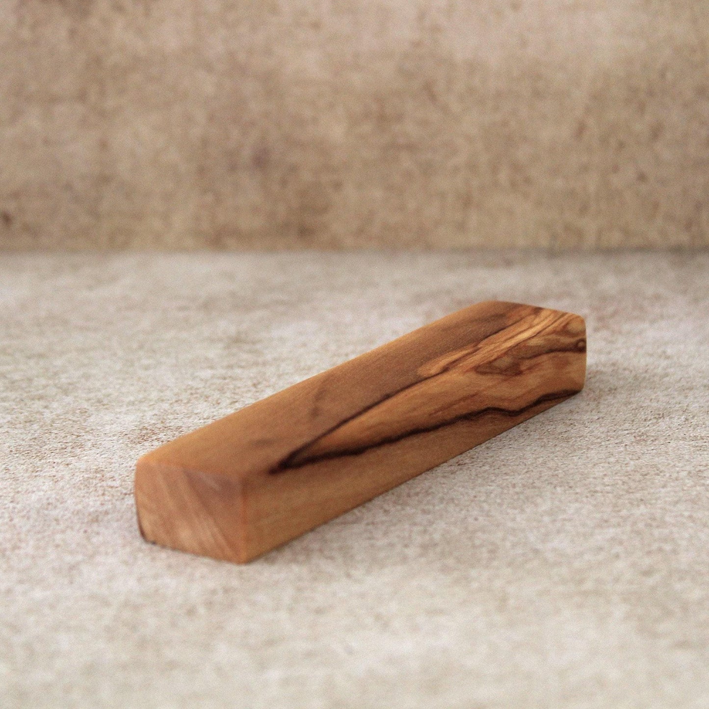 10cm, Small Olive Wood Mezuzah Case from Israel, Gift for Jewish Housewarming.