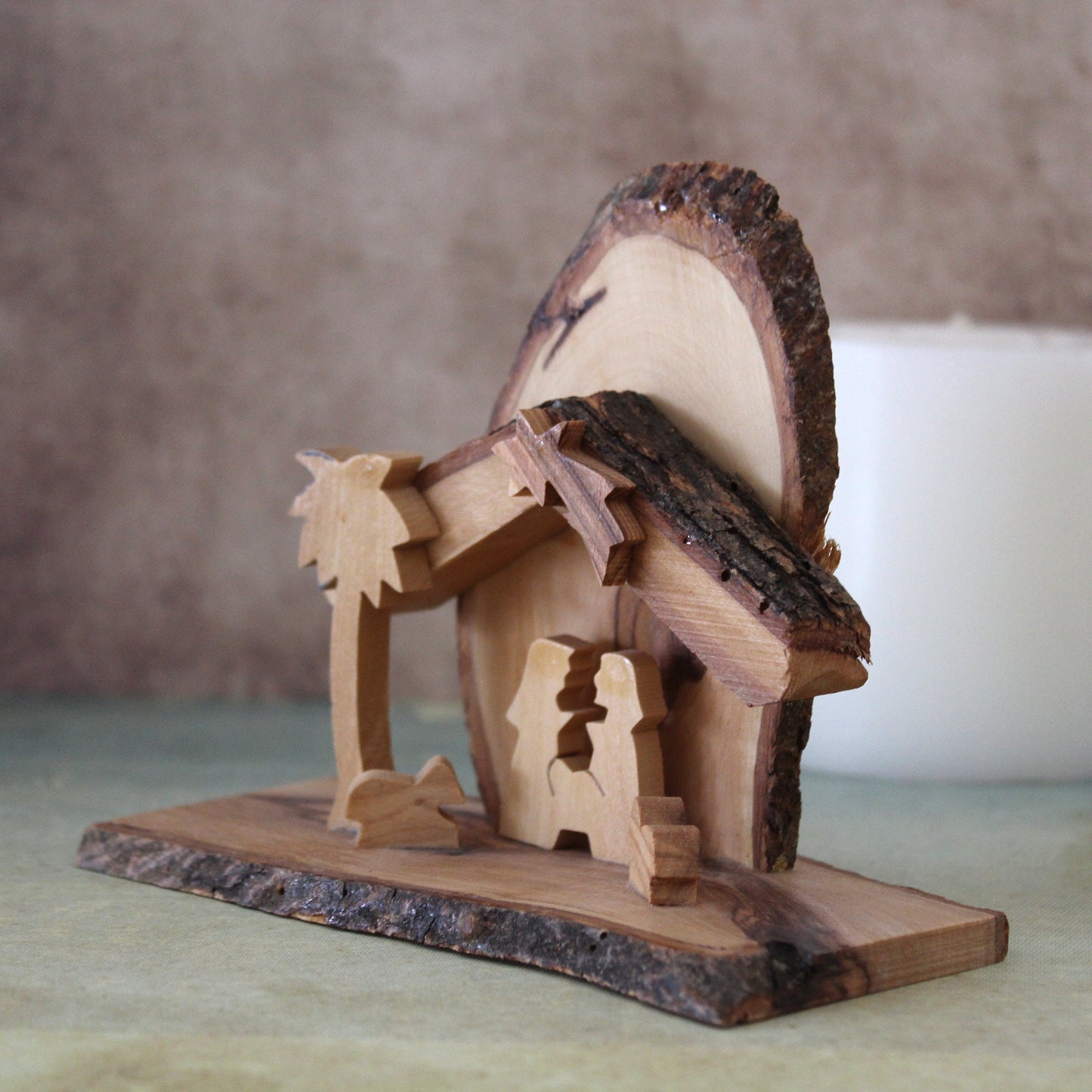 Handmade Olive Wood Holy Family Nativity Set, Perfect Christmas Nativity Gift From the Holy Land, Home Decor Nativity Christmas Scene Gift