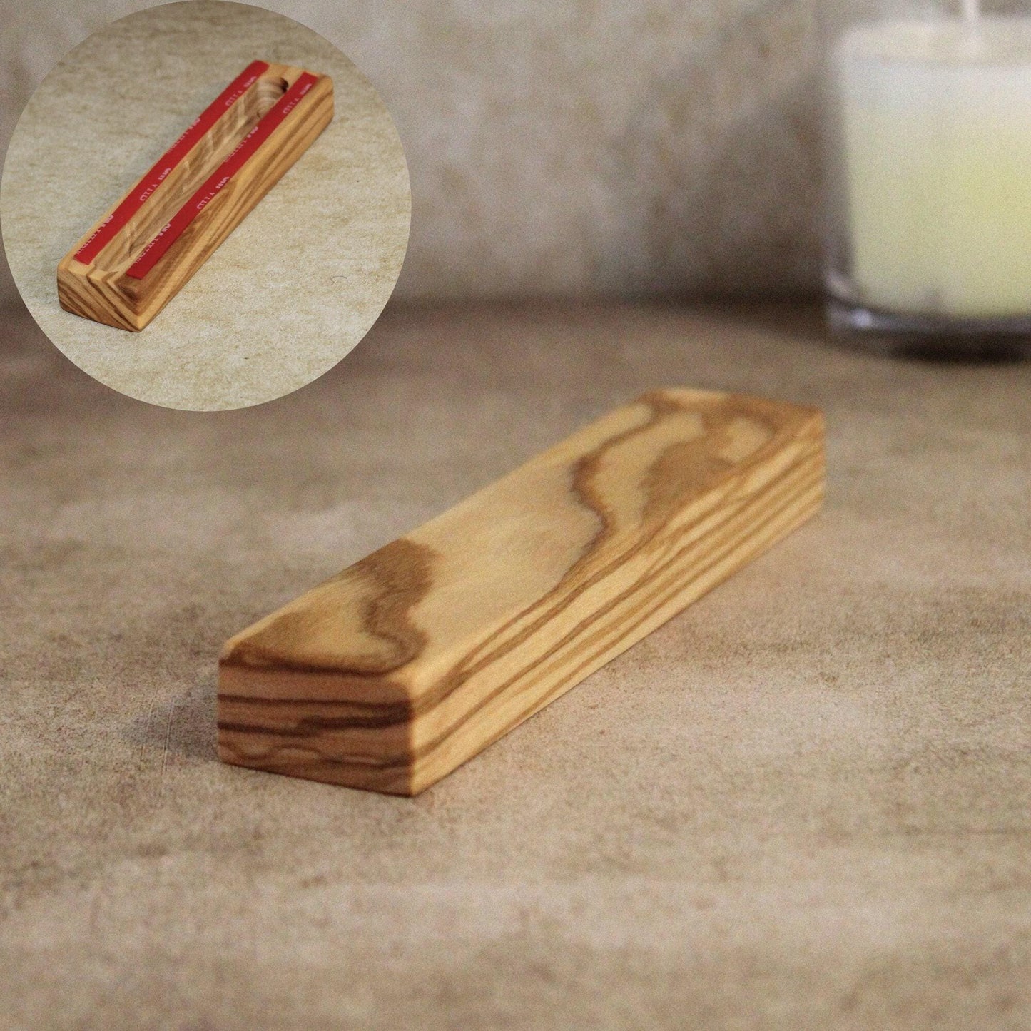 5.5" / 14cm Olive Wood Mezuzah - Handcrafted Jewish Door Blessing - Perfect Housewarming Gift - Traditional Home Protection