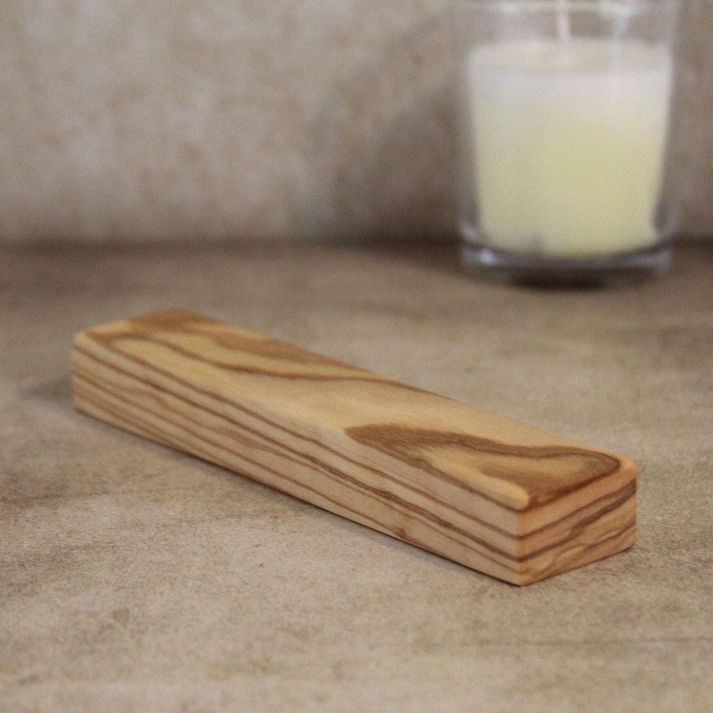 5.5" / 14cm Olive Wood Mezuzah With Scroll - Handcrafted Jewish Door Blessing - Perfect Housewarming Gift - Traditional Home Protection