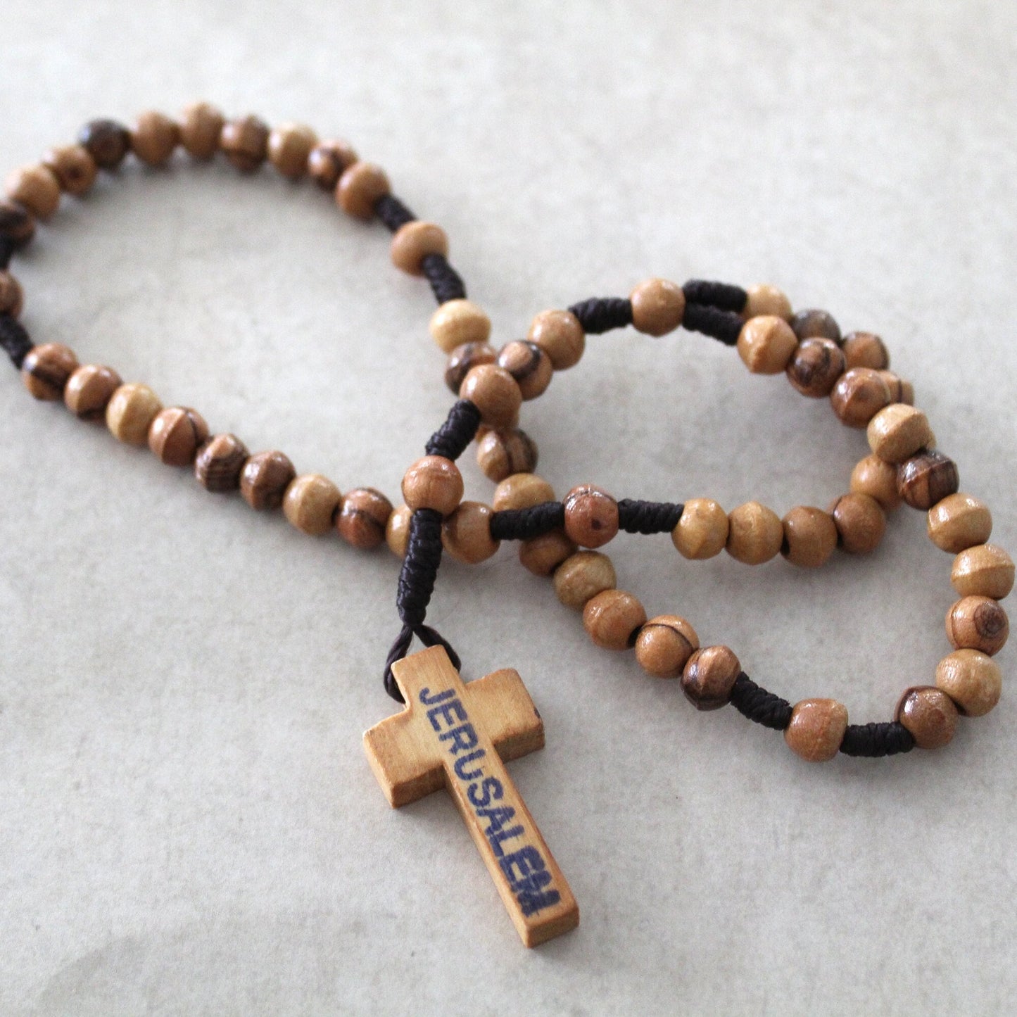 Two Olive Wood Rosary Made in Holy Land