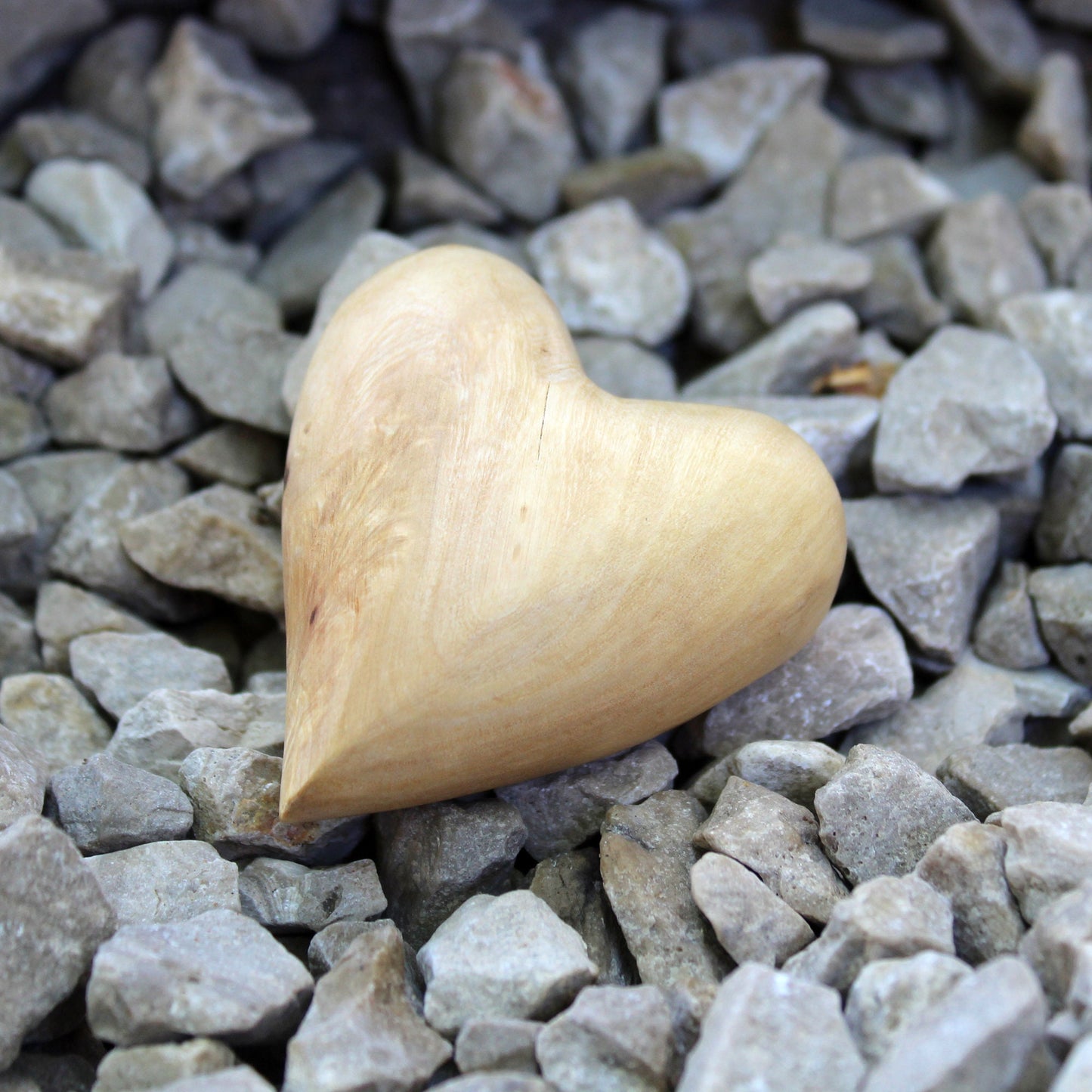 2 Large Olive Wood Hearts, Carved Hearts, 3D Heart Shape Hand Carved in the Holy Land, Unique Gift for your Loved ones, Great For Decor