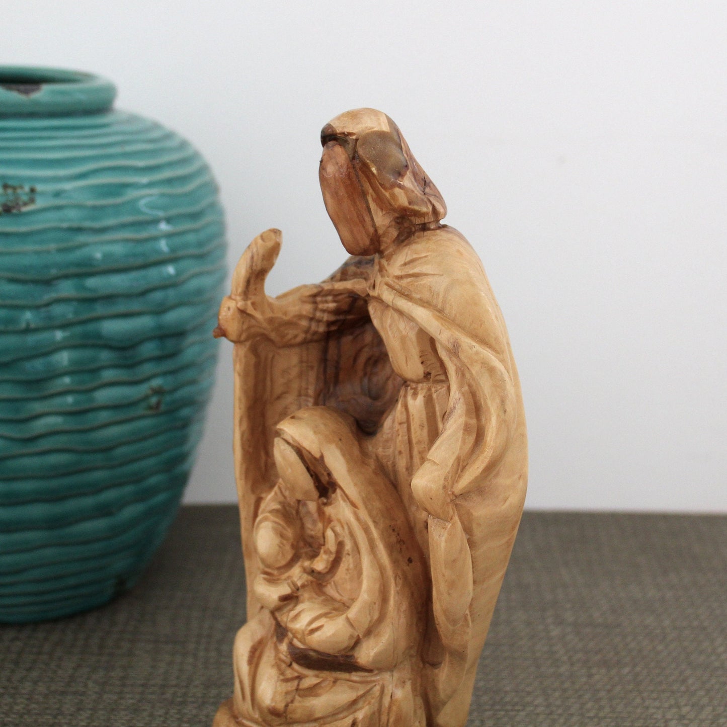 A Wooden Carving of the Holy Family: Joseph, Virgin Mary & Jesus, Perfect Religious Gift, Housewarming Gift, New Home Gift, Home Decoration