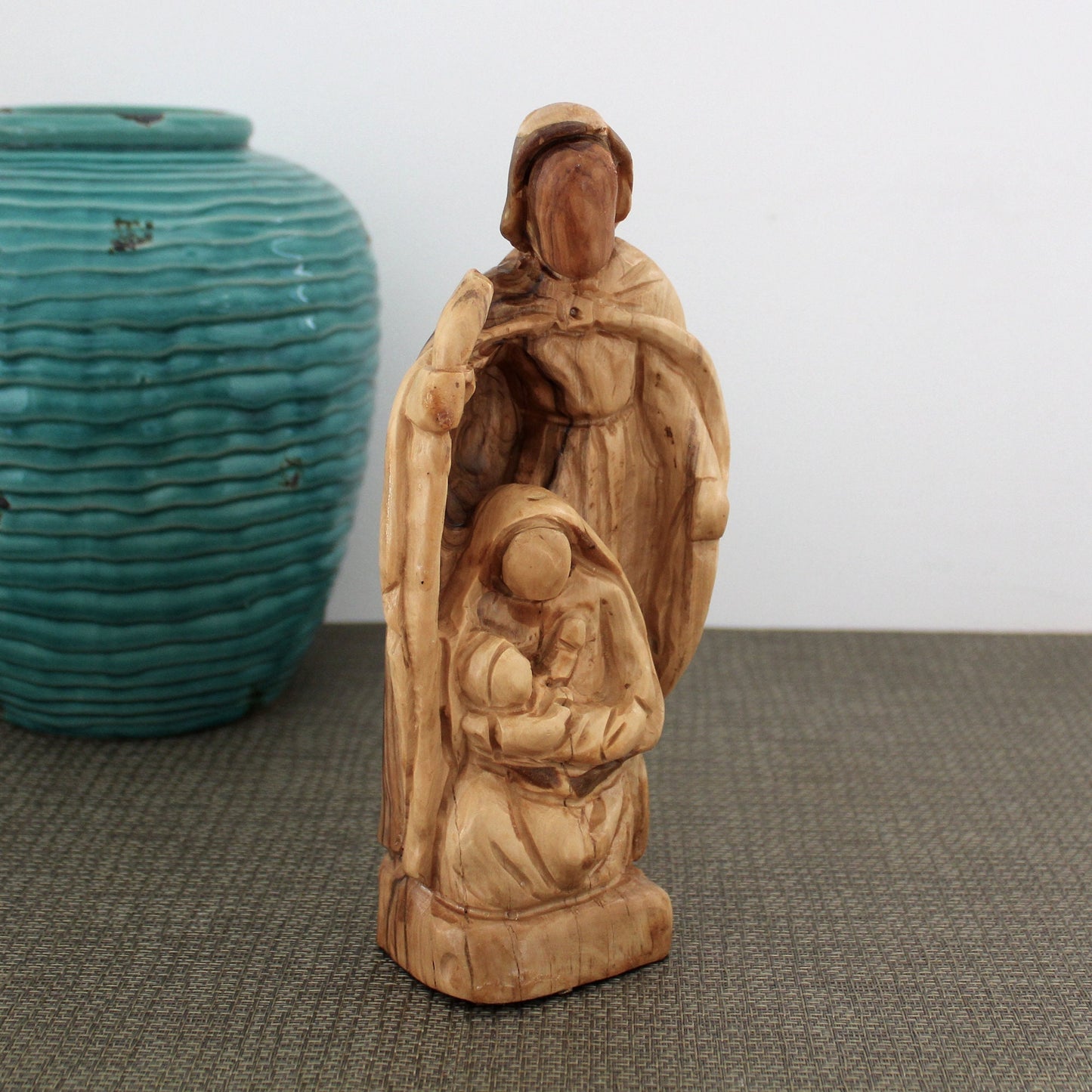 A Wooden Carving of the Holy Family: Joseph, Virgin Mary & Jesus, Perfect Religious Gift, Housewarming Gift, New Home Gift, Home Decoration