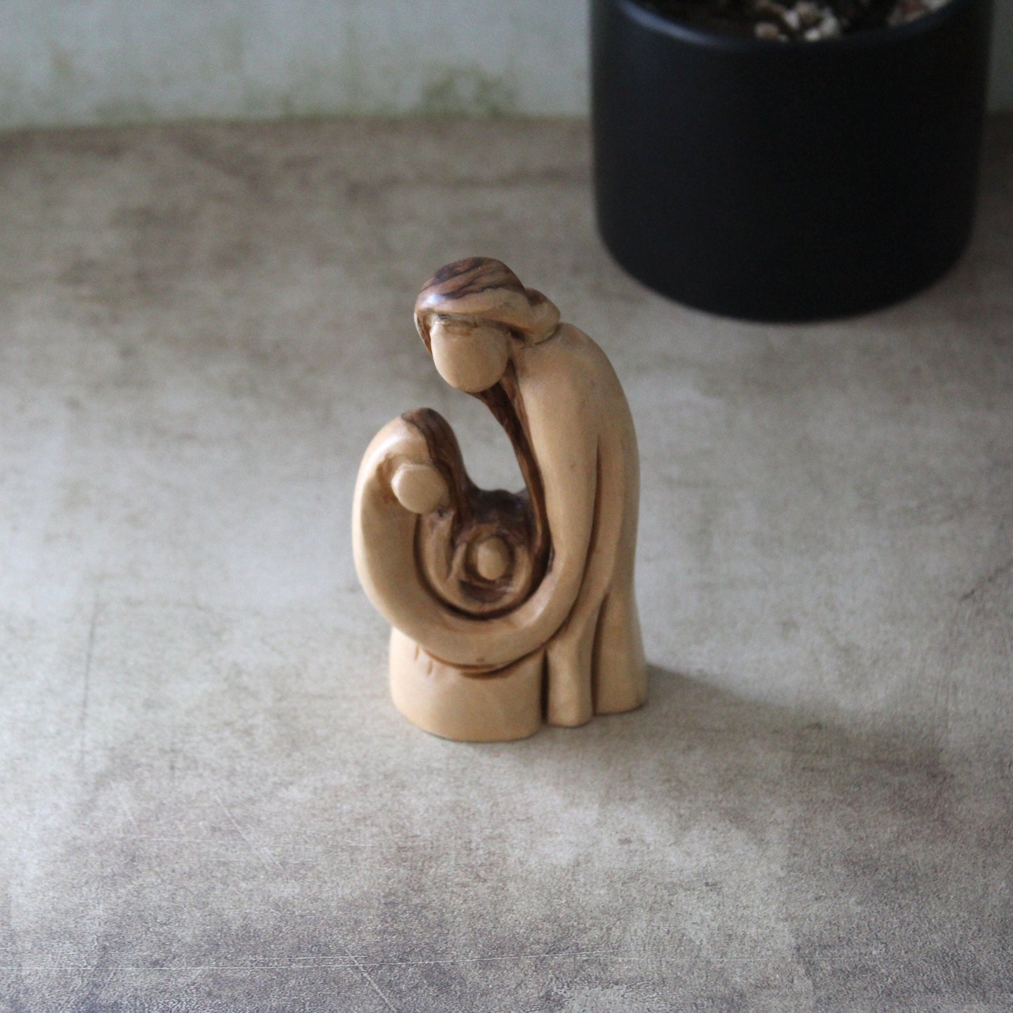 Olive Wood Sculpture of the Holy Family Joseph, Virgin Mary & Jesus, Perfect Religious Gift, Housewarming Gift, New Home Gift And Home Decor