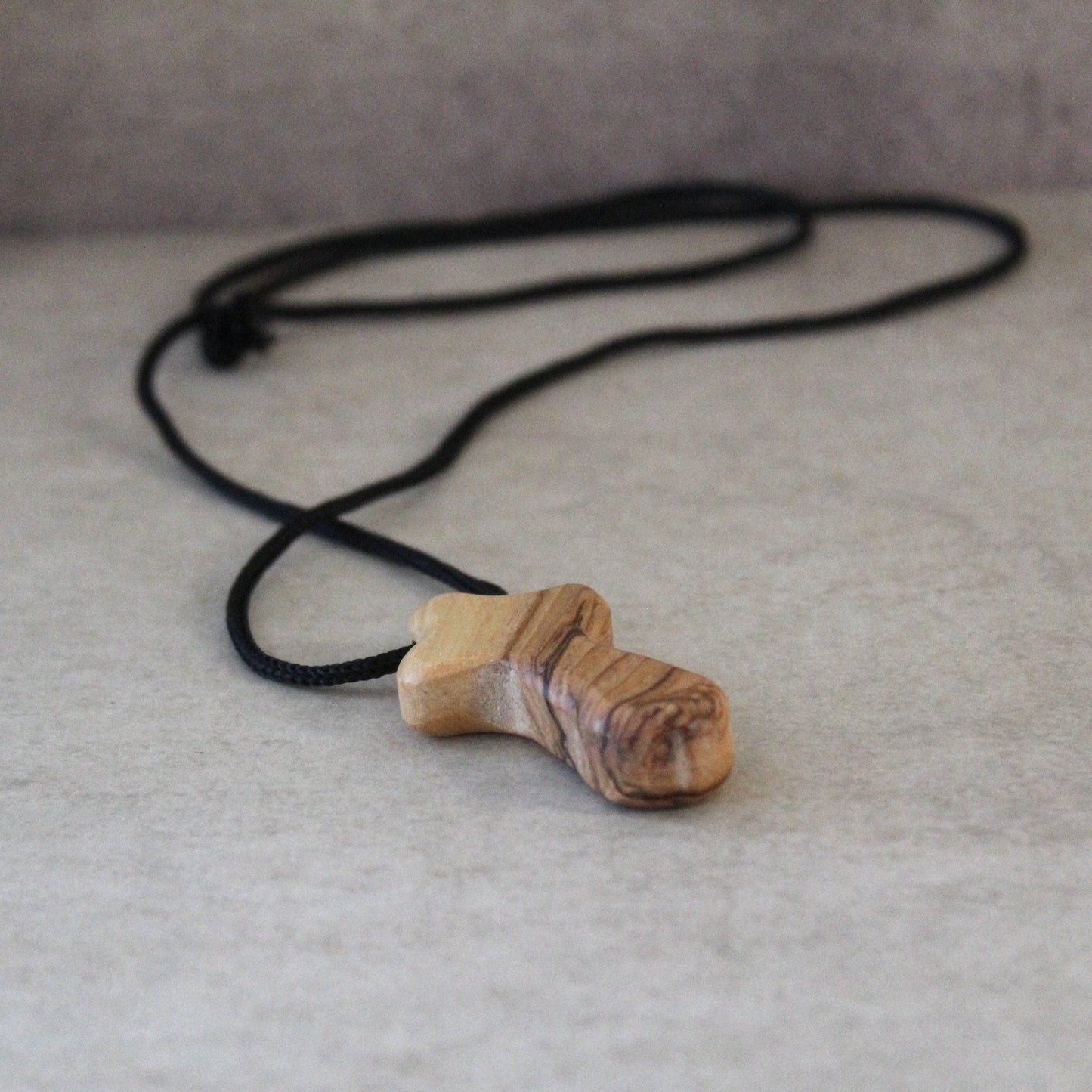 Couple of 1.7" Comfort Cross With String, Olive Wood Cross Handicraft in Jerusalem, Any Occasion Religious Christian Gift