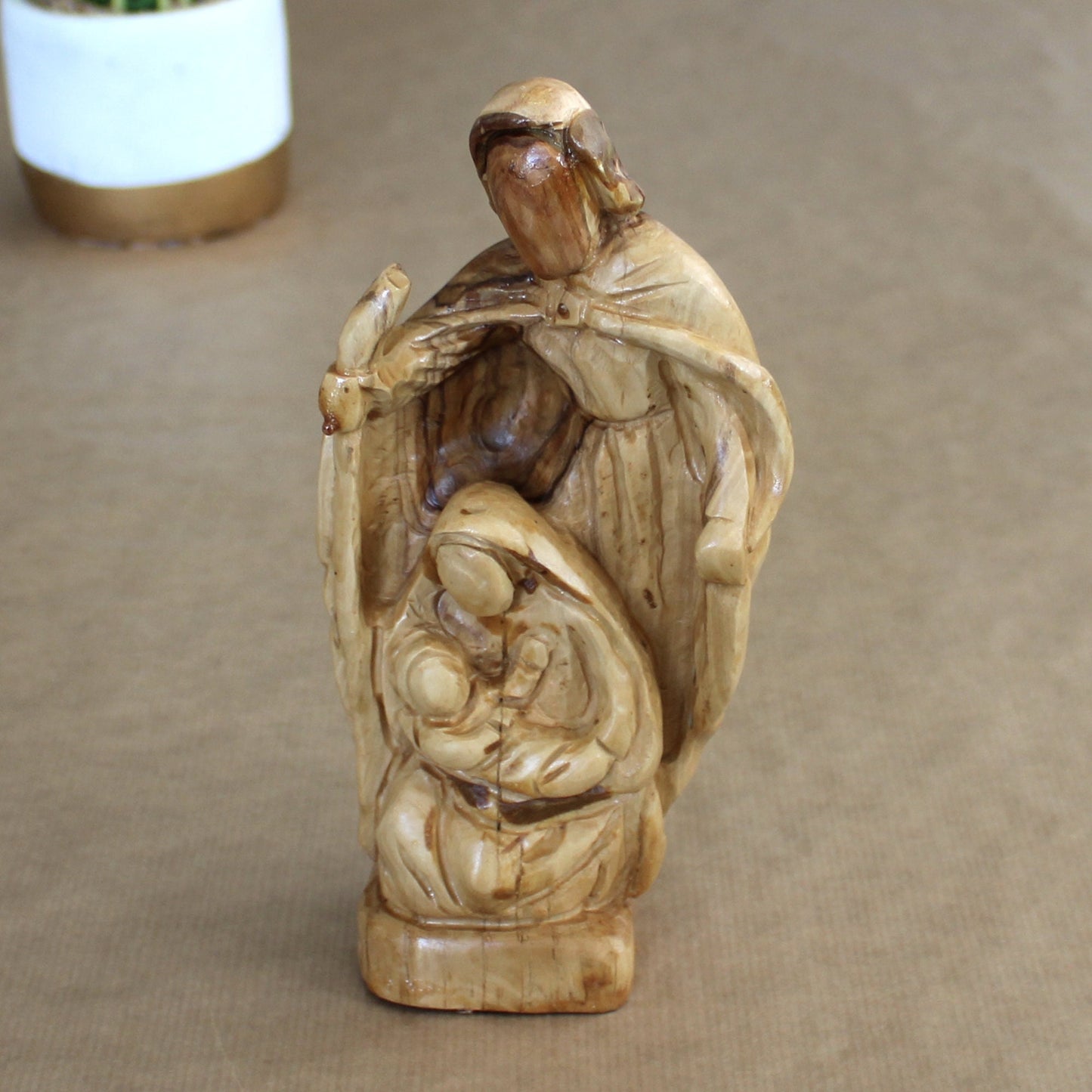 A Wooden Carving of the Holy Family: Joseph, Virgin Mary & Jesus, Perfect Religious Gift, Housewarming Gift, New Home Gift, Home Decoration