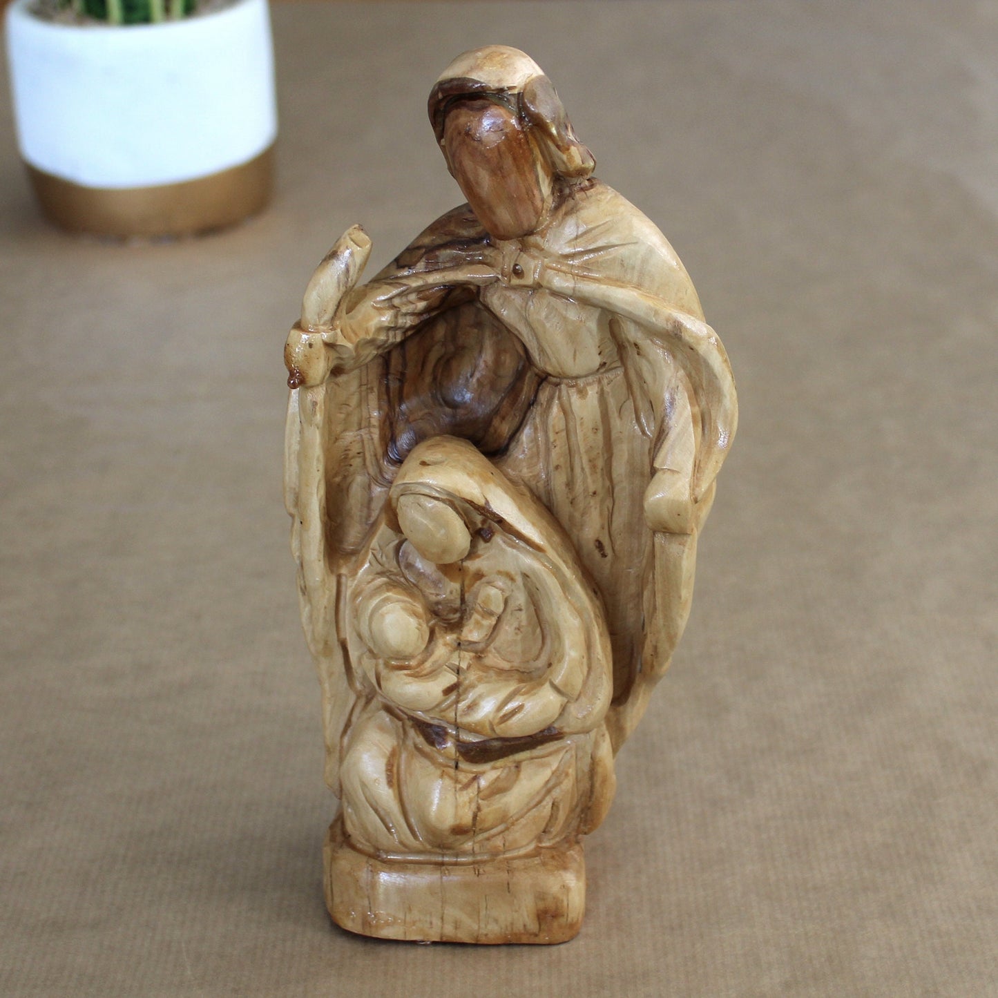 A Wooden Carving of the Holy Family: Joseph, Virgin Mary & Jesus, Perfect Religious Gift, Housewarming Gift, New Home Gift, Home Decoration