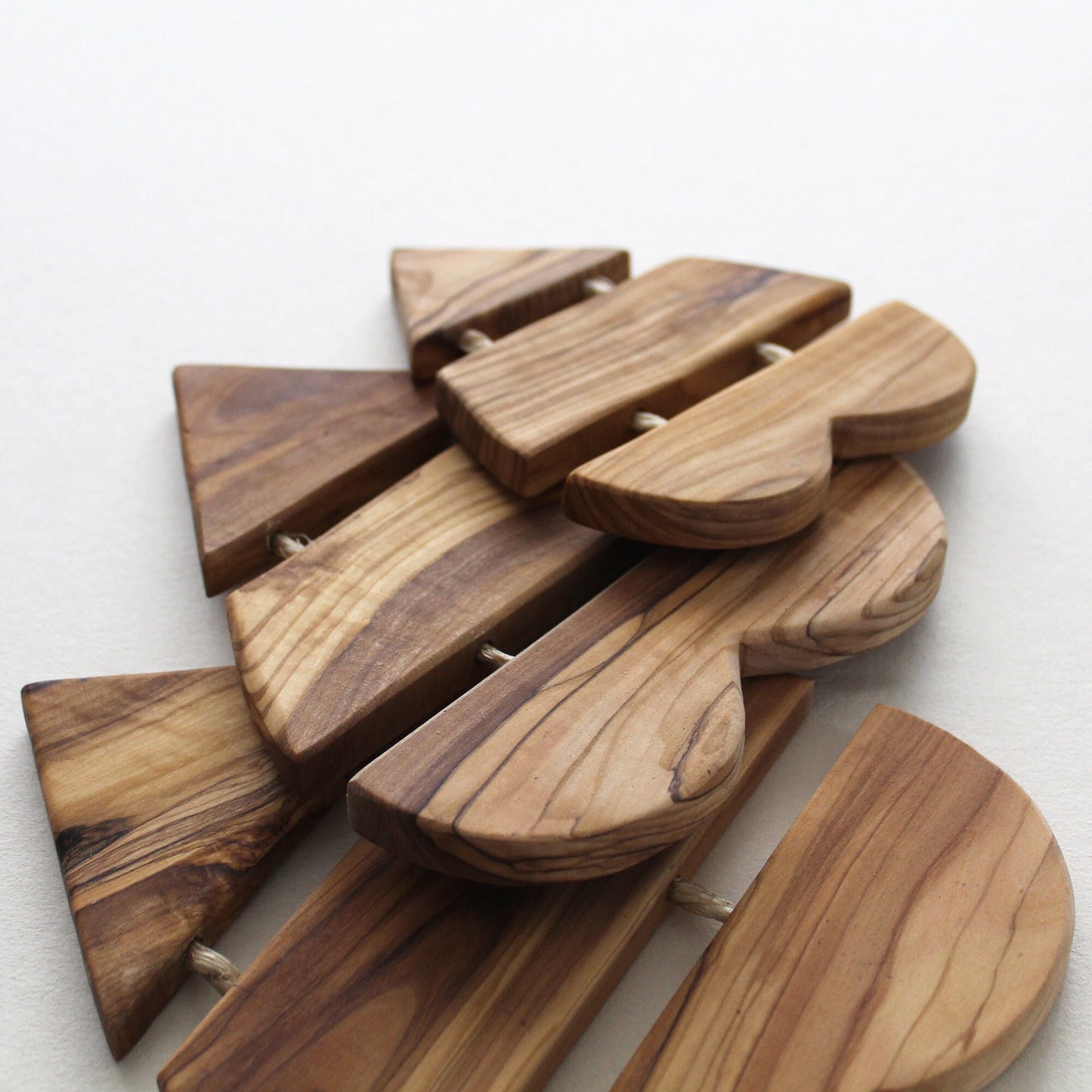 Wooden Coasters for Glasses, Cups or Candles. With Natural Waterproof coating Olive Wood from Sustainable Sources. Set of 3