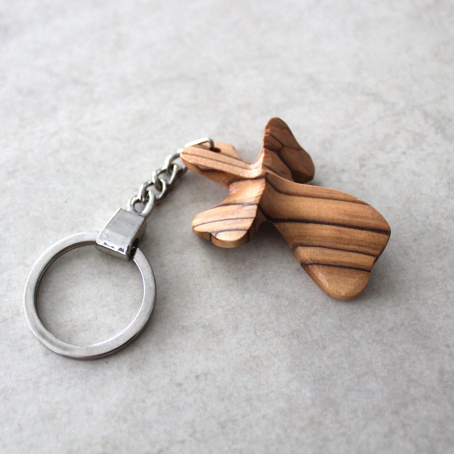 Get Two Olive Wood Cross Keychain, Christian Keychain Carved Made in Jerusalem Holy Land, Authentic Hand Made Olive Wood Cross Keychain