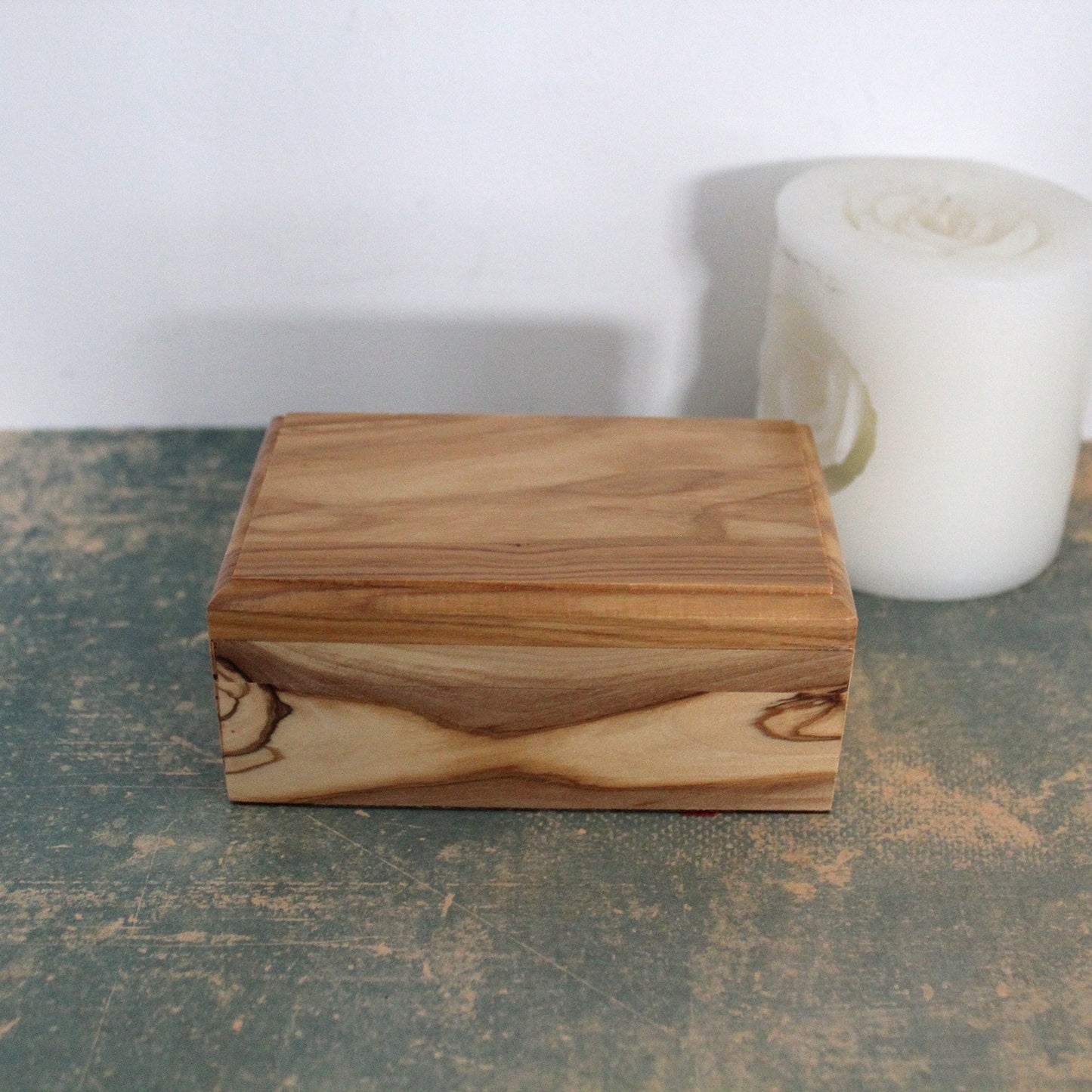 Small Olive Wood Jewelry Box, Handmade Jewelry Box, Wooden Gift Box Hand carved in The Holy Land Jerusalem, Wedding Gift, Housewarming Gift