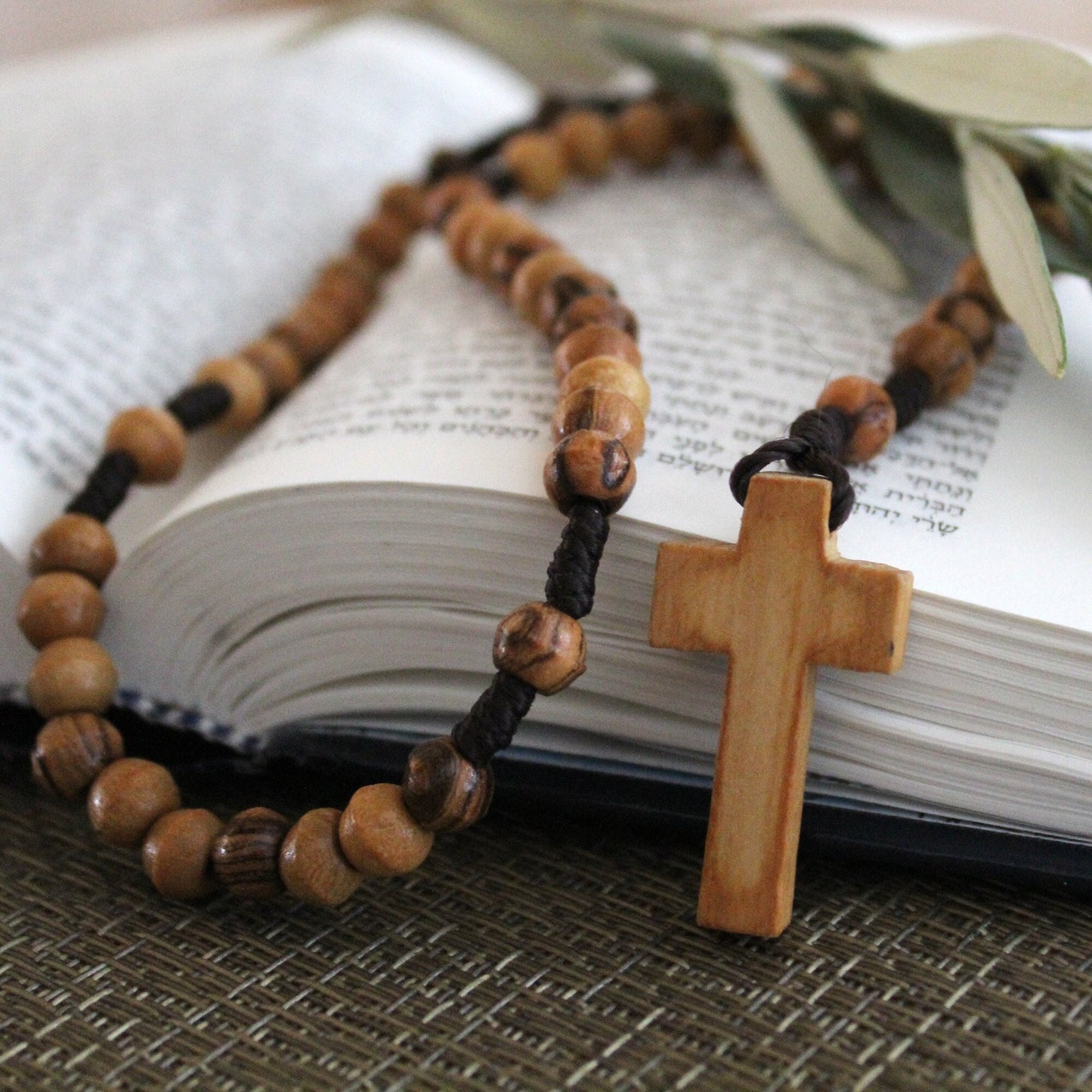 Two Olive Wood Rosary Made in Holy Land
