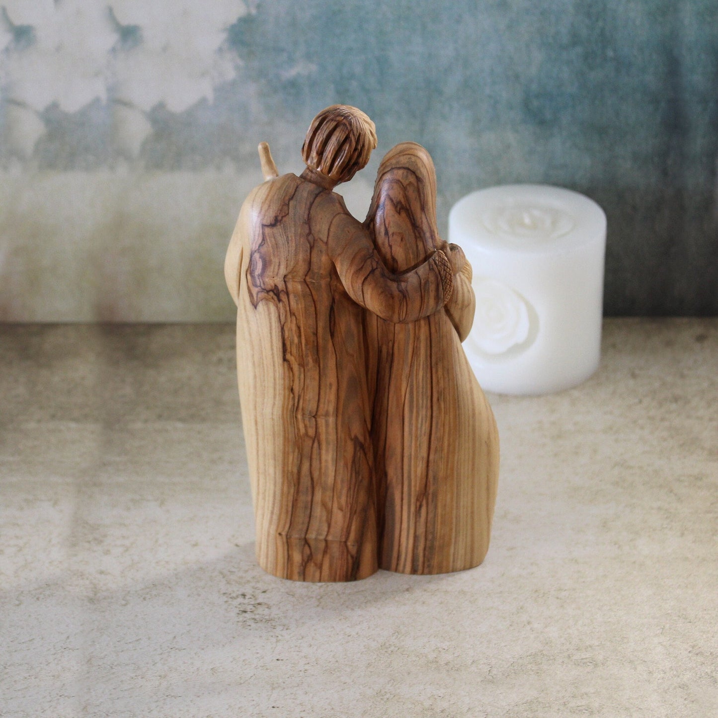 Olive Wood Sculpture of the Holy Family, Josef, Virgin Mary & Jesus, Perfect Religious Gift, Housewarming Gift, New Home Gift And Home Decor