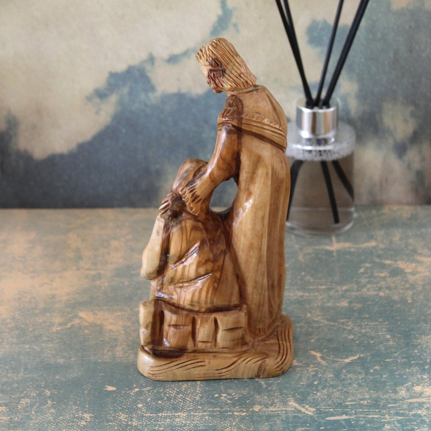 Olive Wood Sculpture of the Holy Family, Josef, Virgin Mary & Jesus, Perfect Religious Gift, Housewarming Gift, New Home Gift And Home Decor