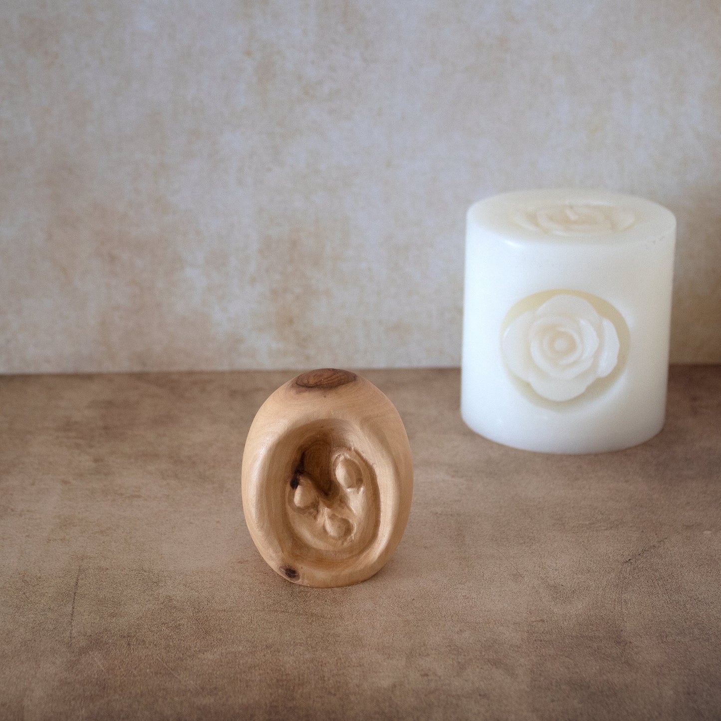 Olive Wood Small Holy Family Figurine,  Holy Family Statue Made in the Holy Land Jerusalem, Wooden Religious Sculpture