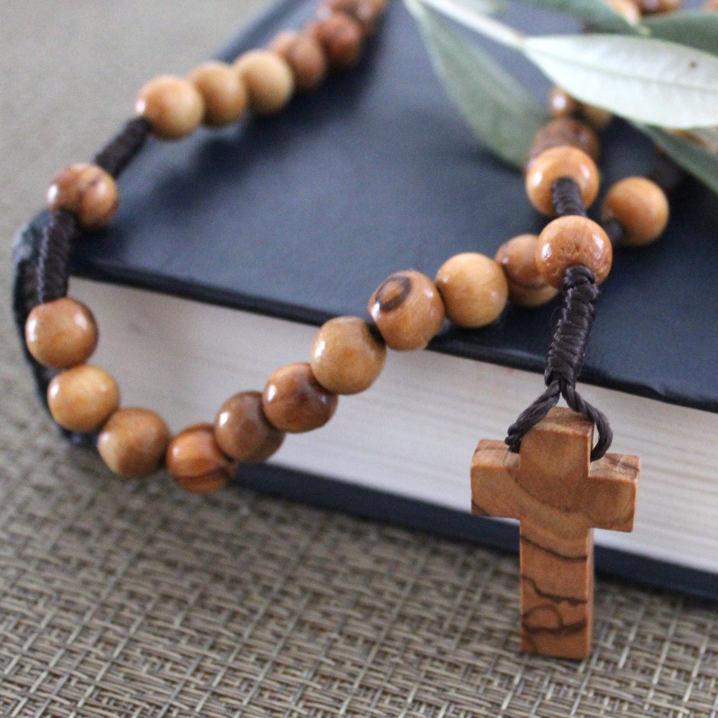 Two Olive Wood Rosary Made in Holy Land