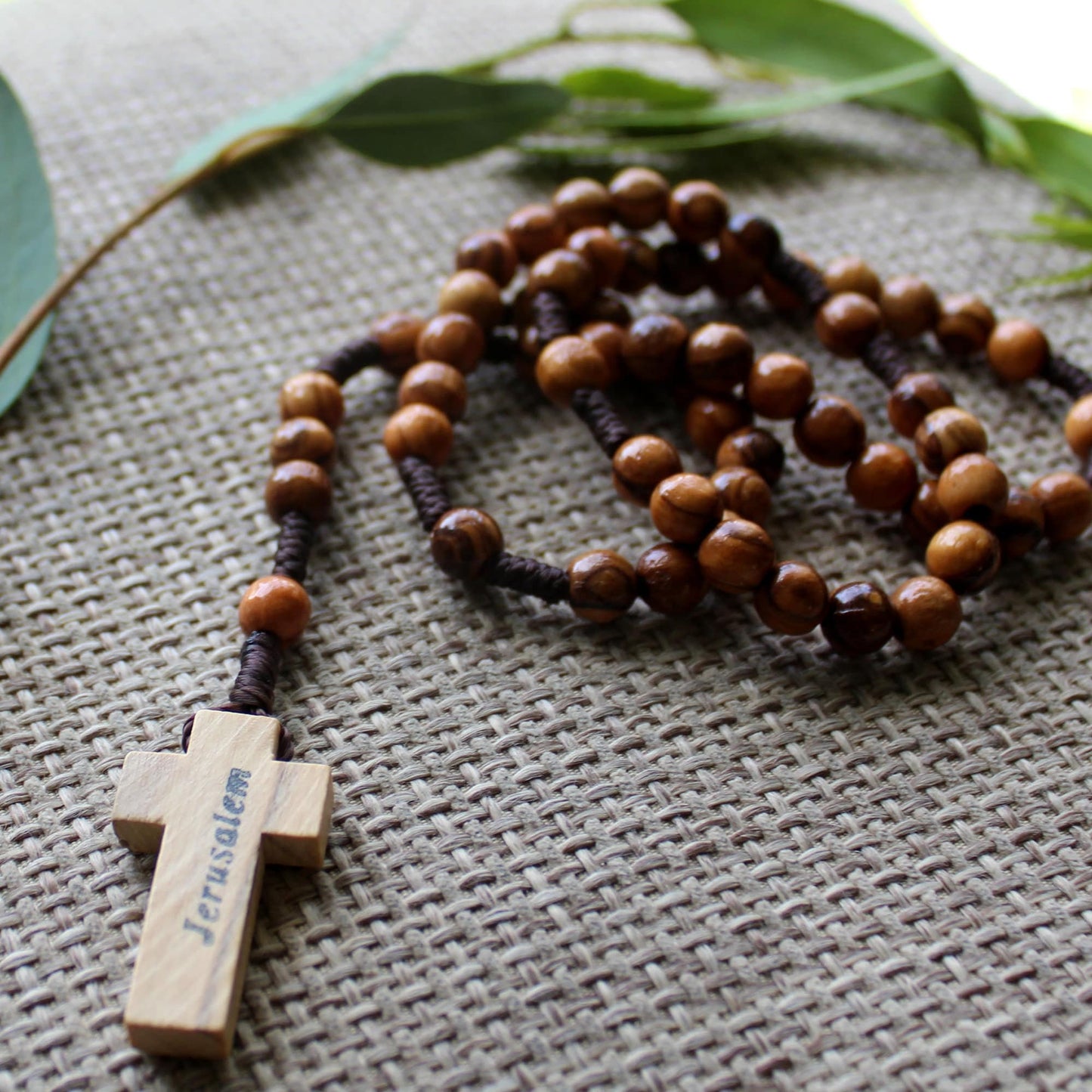 Two Olive Wood Rosary Made in Holy Land