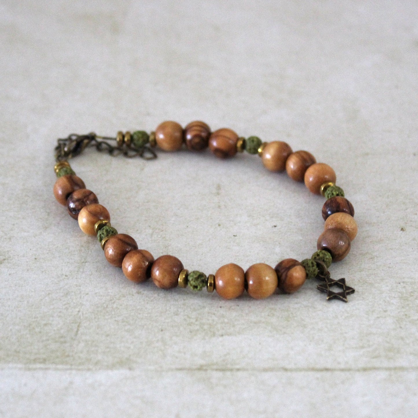 Sacred Spirituality: Jewish Gift - Meditative Lava Stone Beads and Protection Bracelet - Thoughtful Birthday Present