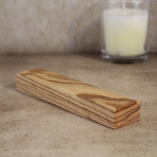 5.5" / 14cm Olive Wood Mezuzah - Handcrafted Jewish Door Blessing - Perfect Housewarming Gift - Traditional Home Protection