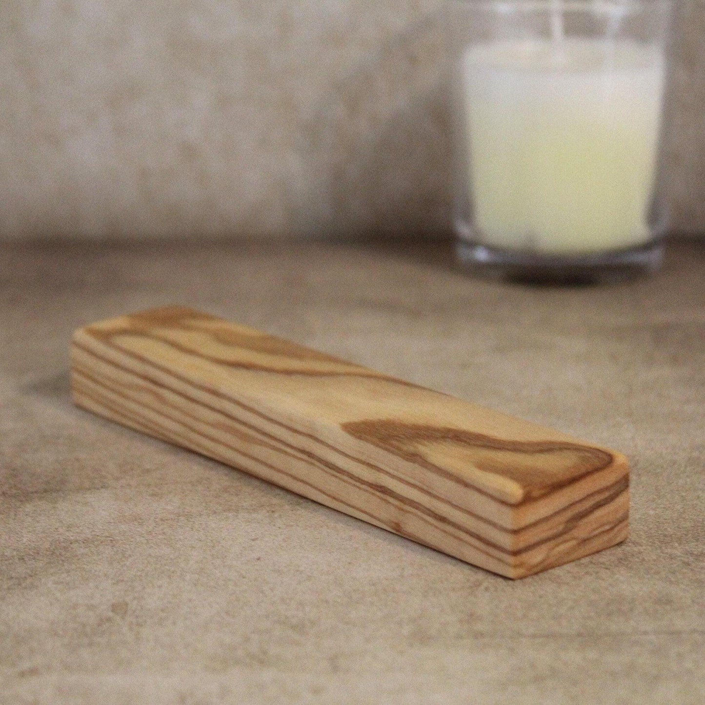 4.7" / 12cm Handcrafted Olive Wood Mezuzah - Sacred Jewish Home Protection - Rosh Hashanah Gift - Natural Wood Finish