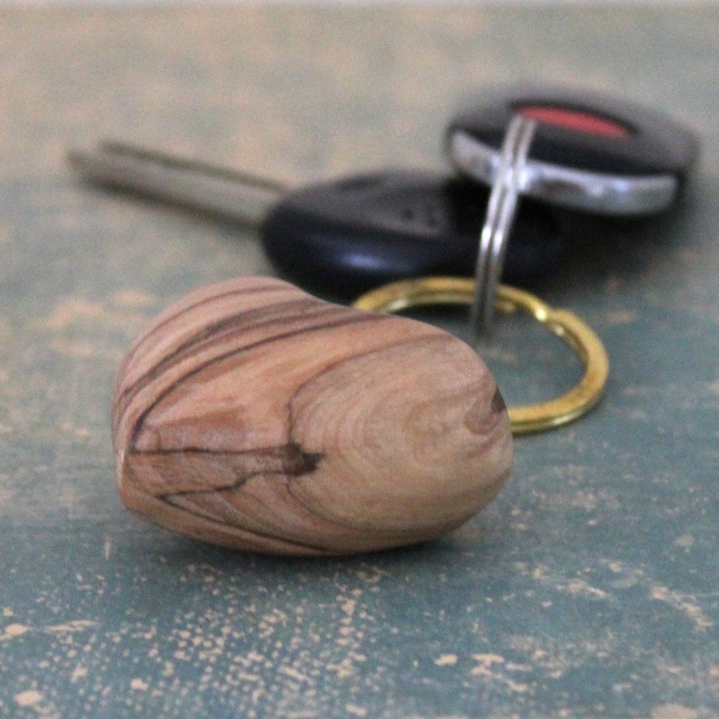 Two Handmade Olive Wood Heart Keychain, Hand made Gift Heart key chain, Love Keychain, Keychain For your Loved ones, Valentine's Gift.