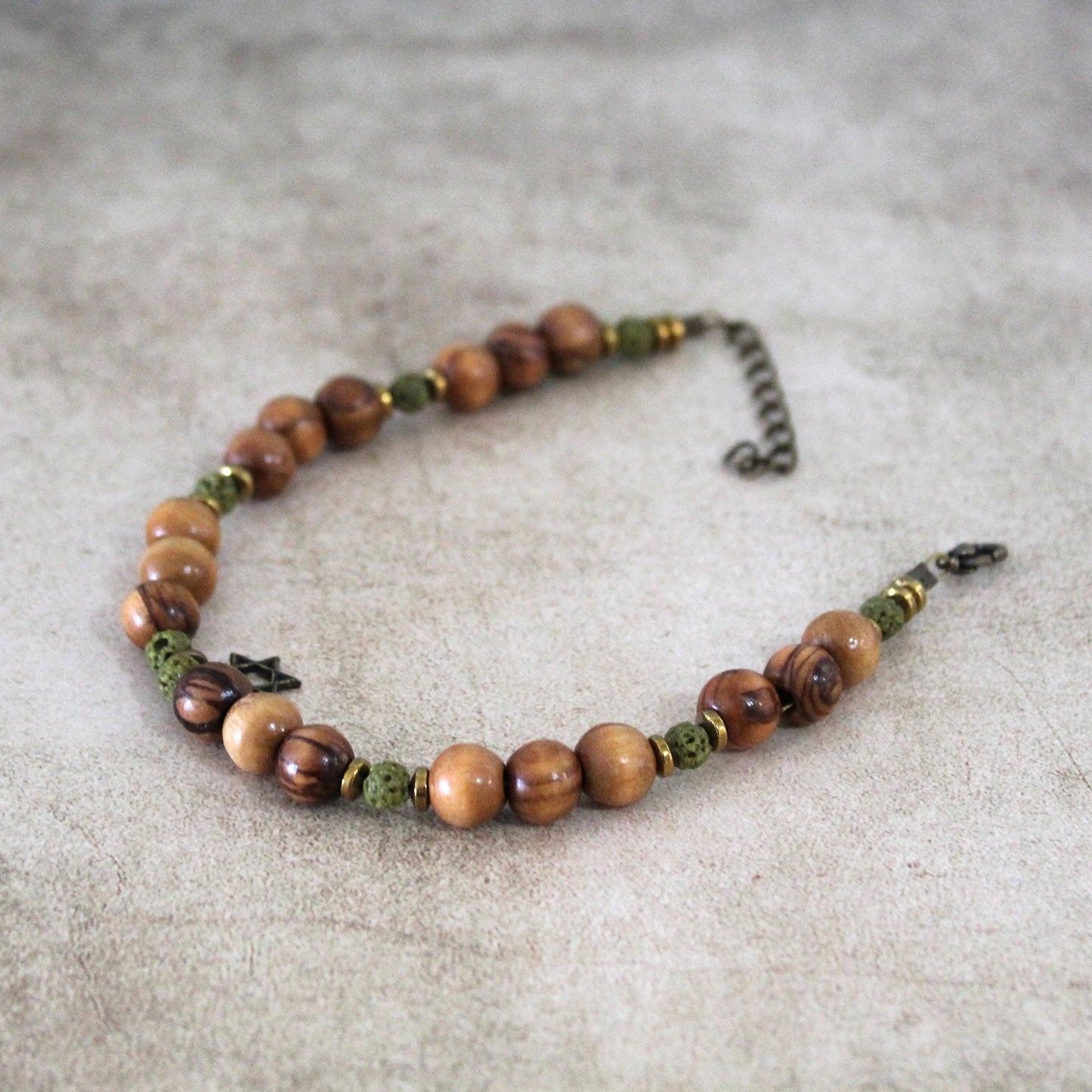 Sacred Spirituality: Jewish Gift - Meditative Lava Stone Beads and Protection Bracelet - Thoughtful Birthday Present