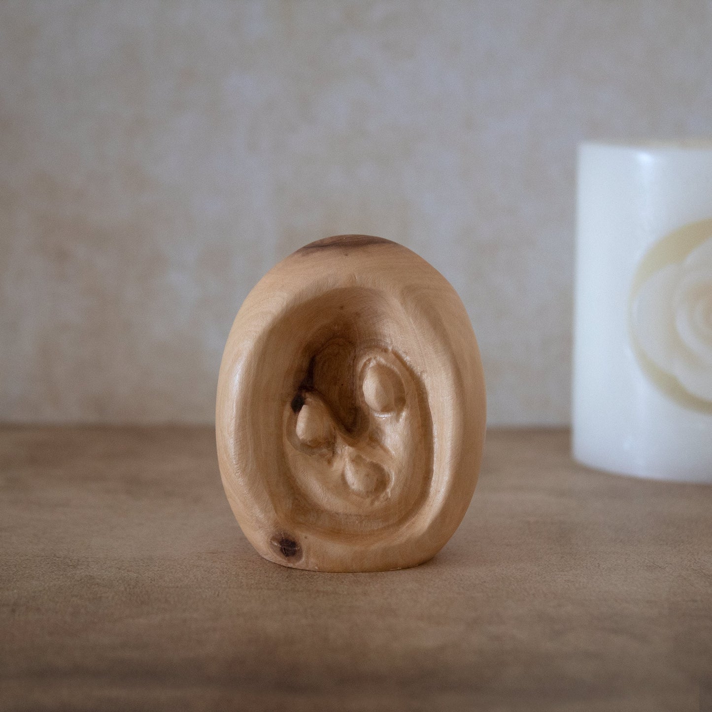 Olive Wood Small Holy Family Figurine,  Holy Family Statue Made in the Holy Land Jerusalem, Wooden Religious Sculpture