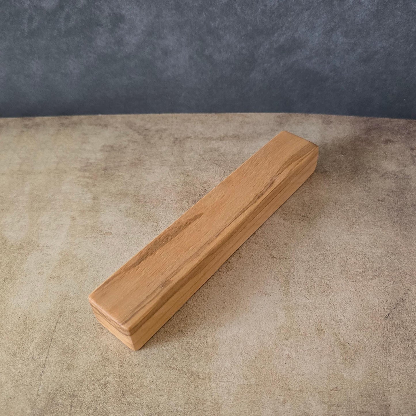 8.6" / 22cm Natural Olive Wood Mezuzah Case - Jewish Home Blessing - Sukkot Gift - Traditional Doorpost Protection