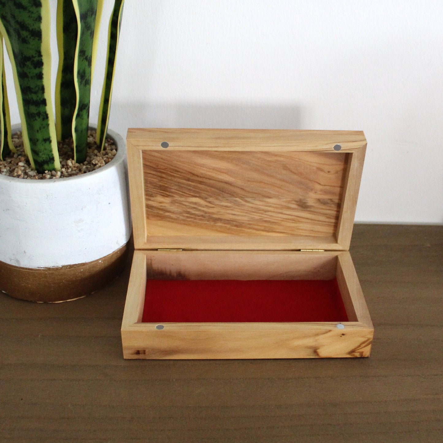 Large Olive Wood Jewelry Box, Handmade Jewelry Box, Wooden Gift Box Hand carved in The Holy Land Jerusalem, Wedding Gift, Housewarming Gift