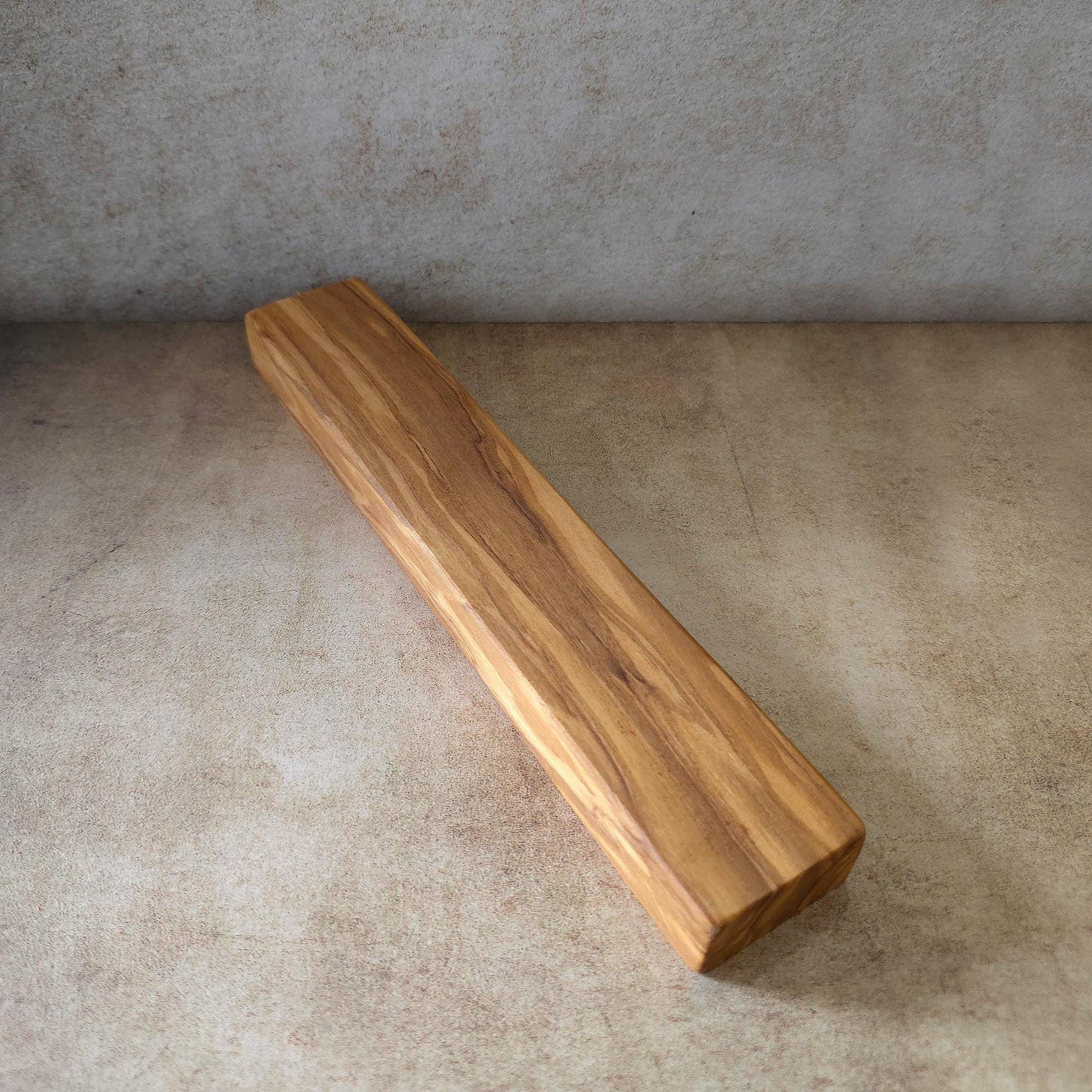 8.6" / 22cm Natural Olive Wood Mezuzah Case - Jewish Home Blessing - Sukkot Gift - Traditional Doorpost Protection