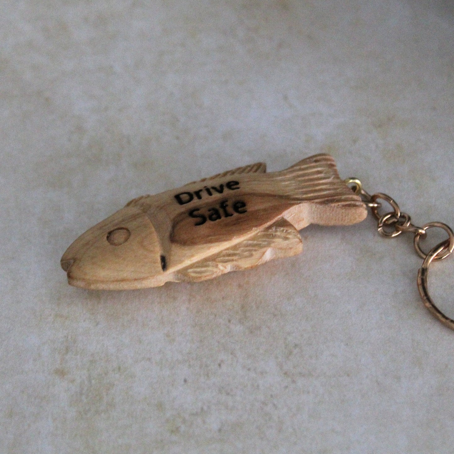 Personalized Fish Drive Safe Keyring, be safe Keychain, drive safe, new driver, be safe, car accessories, 18th gift, 17th birthday, New Car