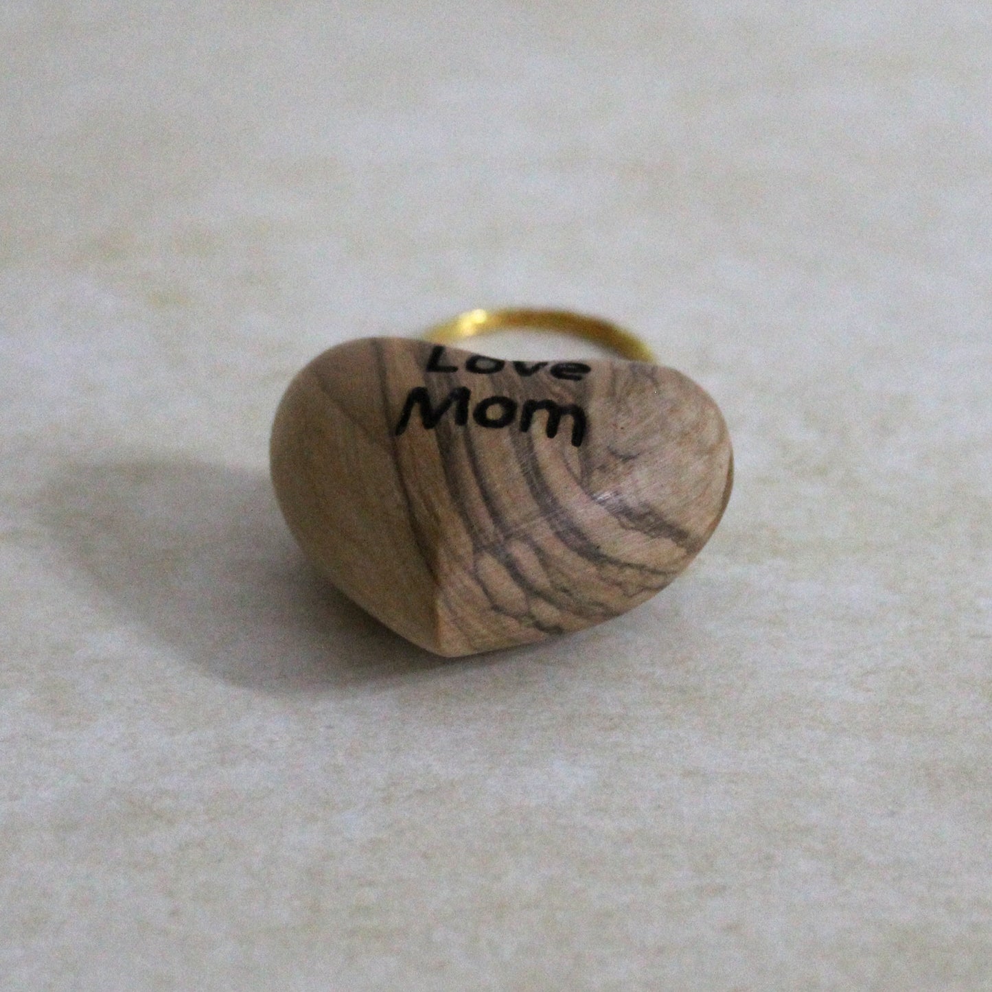 Sentiments from Jerusalem | Personalized Olive Wood Heart Keyring | Handcrafted Gift of Faith | Holy Land Connection |  Drive Safe Keyring