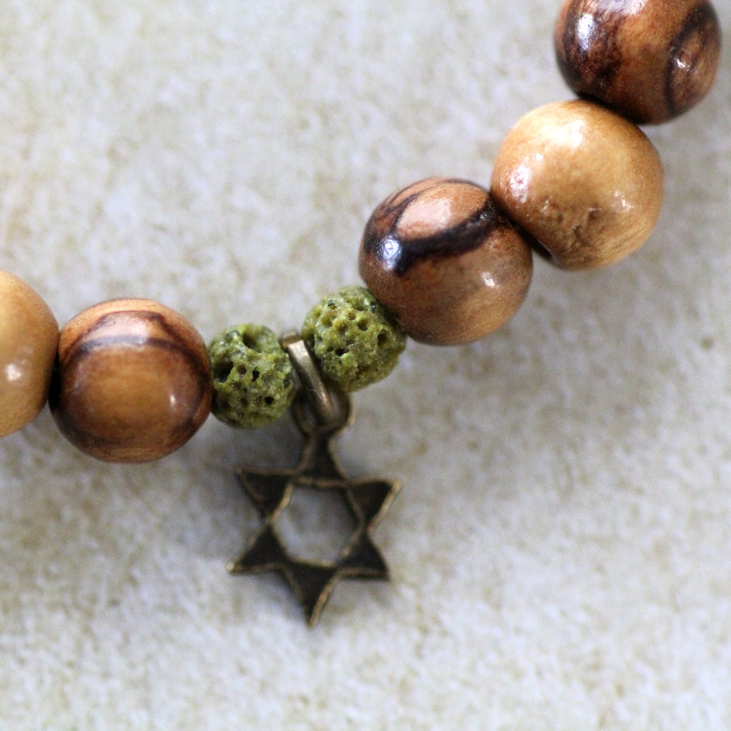 Sacred Spirituality: Jewish Gift - Meditative Lava Stone Beads and Protection Bracelet - Thoughtful Birthday Present