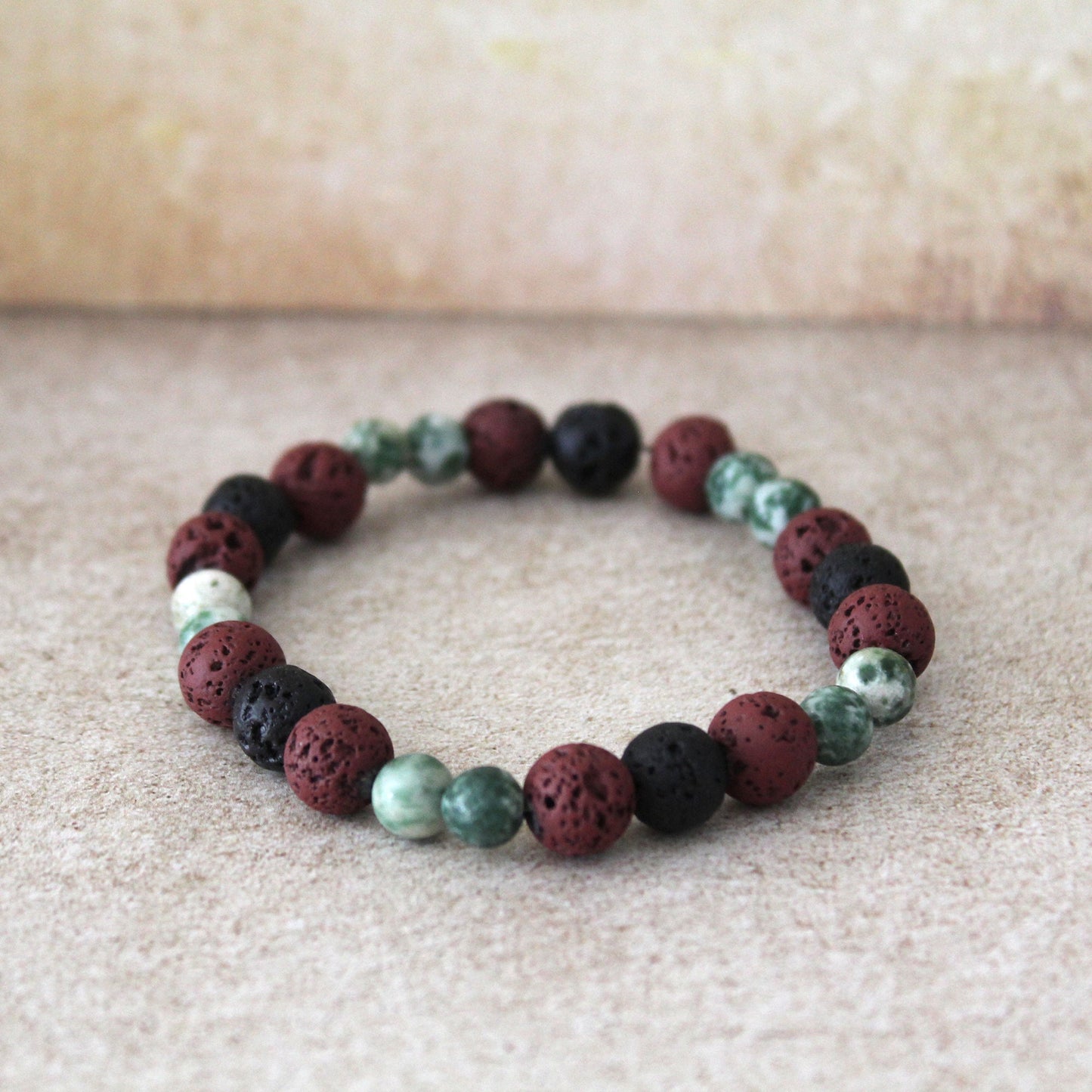 Obsidian Healing Bracelet - Triple Protection Crystal Bead Bracelet, Handcrafted Hebrew Jewelry from Israel