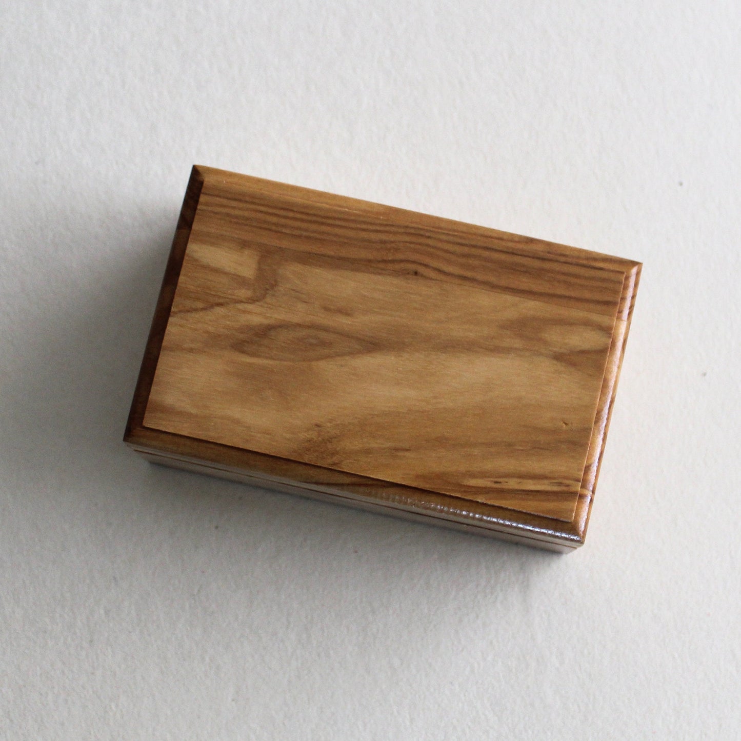 Small Olive Wood Jewelry Box, Handmade Jewelry Box, Wooden Gift Box Hand carved in The Holy Land Jerusalem, Wedding Gift, Housewarming Gift