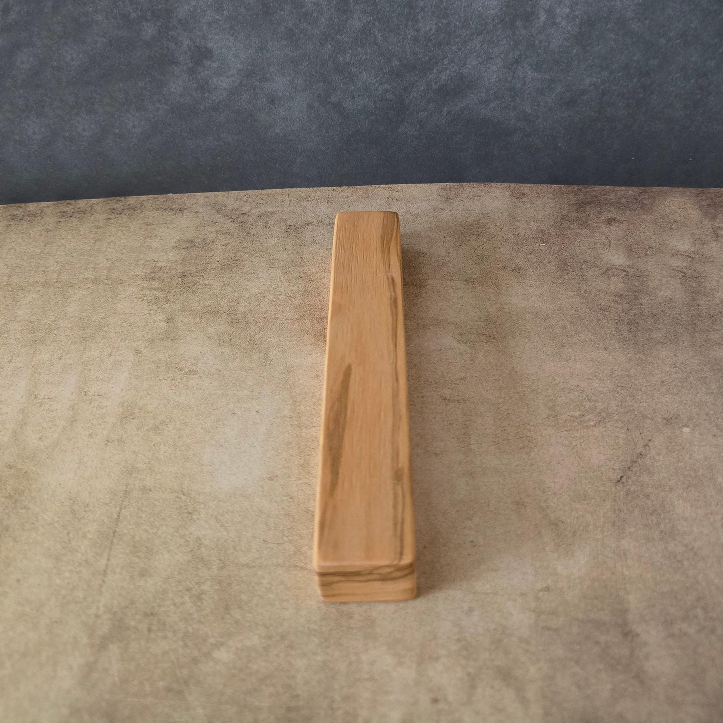 8.6" / 22cm Natural Olive Wood Mezuzah Case - Jewish Home Blessing - Sukkot Gift - Traditional Doorpost Protection